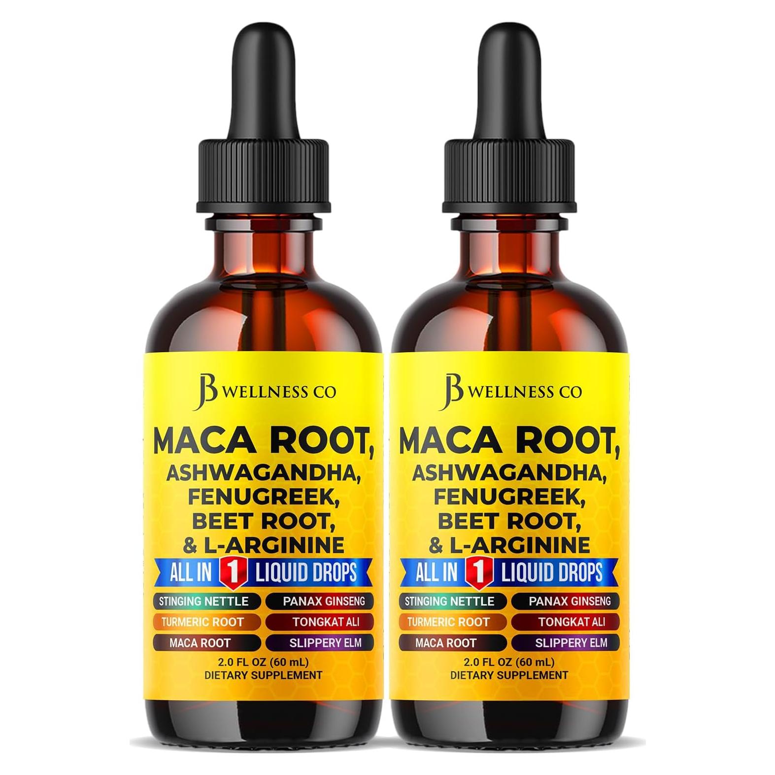 Gotas Líquidas de Raíz de Maca Orgánica JB Wellness 118ml