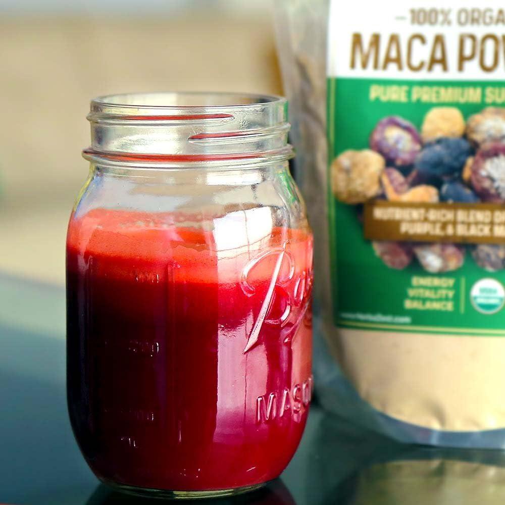 Polvo de Maca Orgánica HerbaZest 0.45 kg - Vegano y Sin Gluten