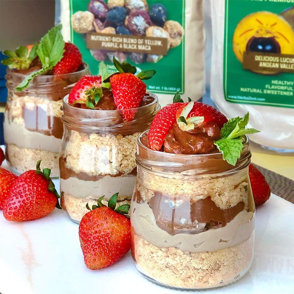 Polvo de Maca Orgánica HerbaZest 0.45 kg - Vegano y Sin Gluten