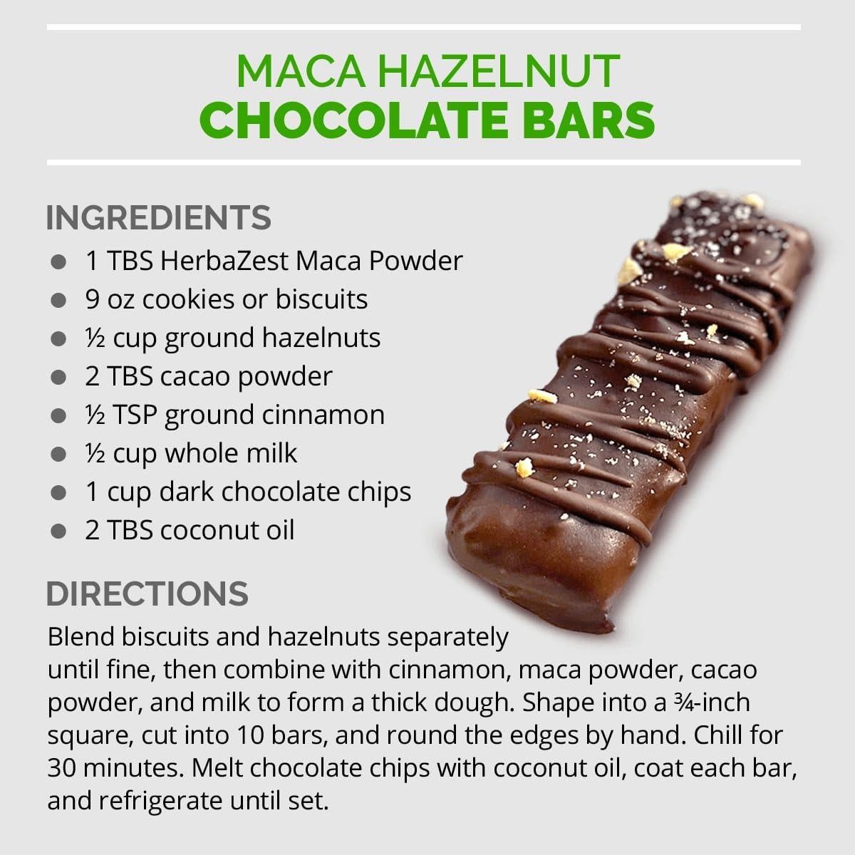 Polvo de Maca Orgánica HerbaZest 0.45 kg - Vegano y Sin Gluten