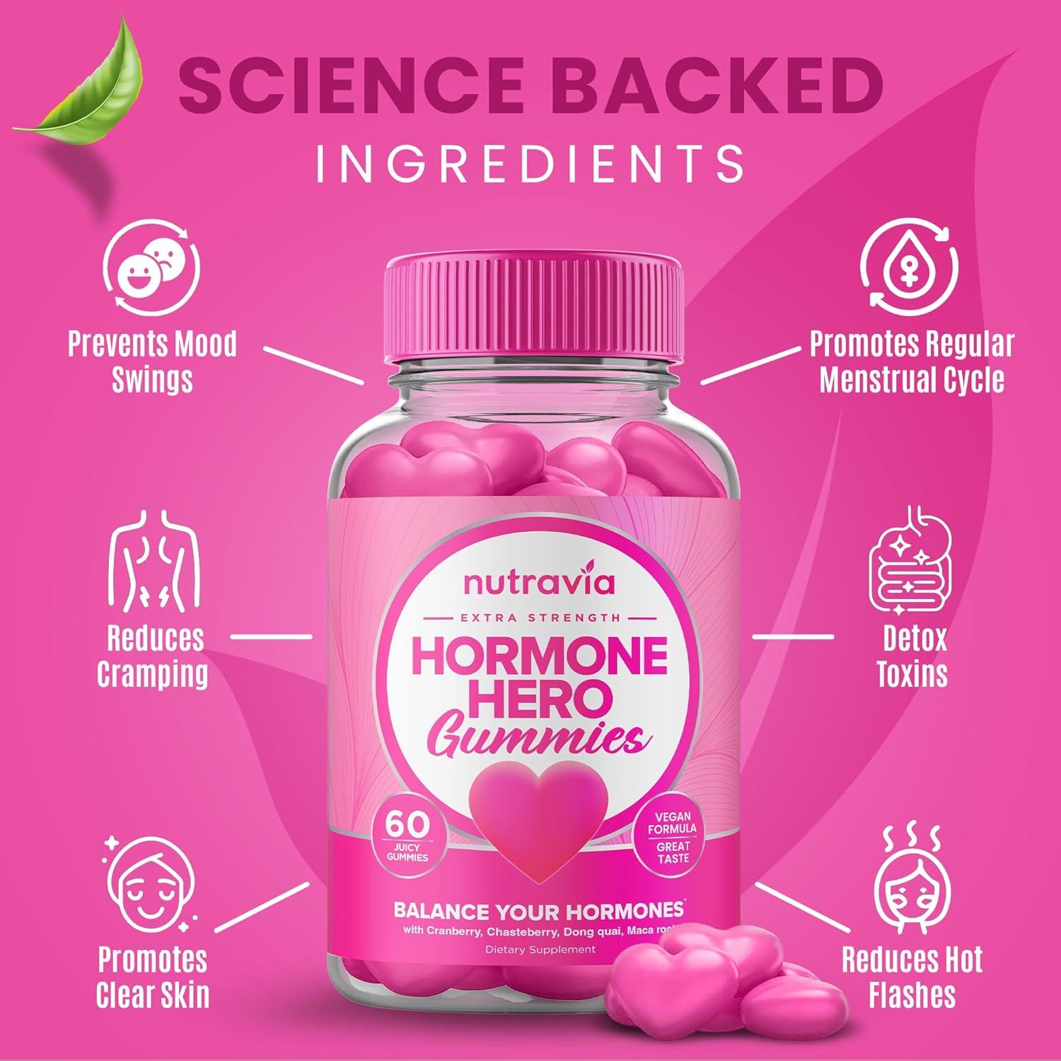 Gomitas Hormonal Balance Nutravia 60 unidades - Alivio PMS