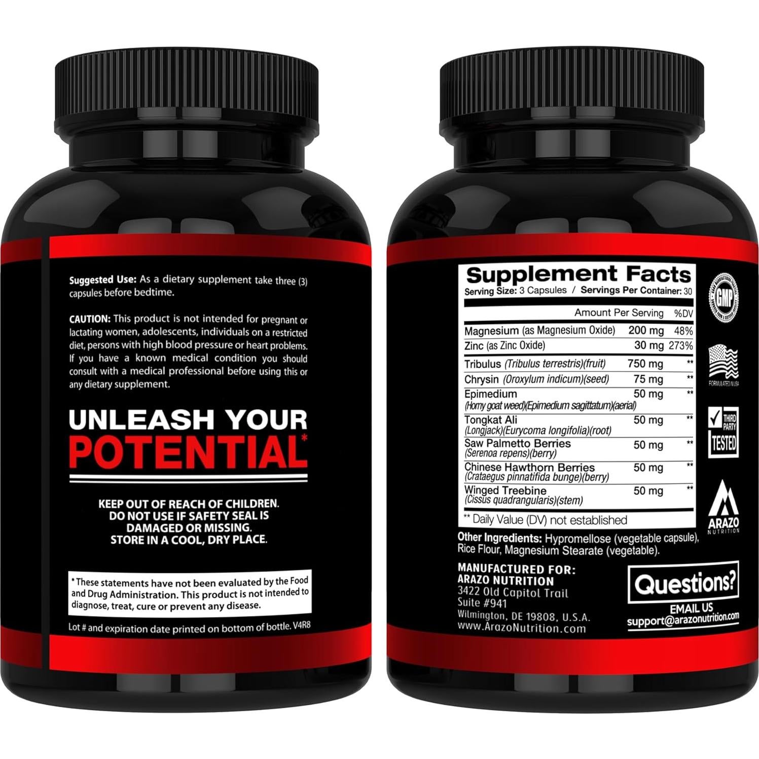 Suplemento Test Booster Arazo Nutrition TestoBoost 85g