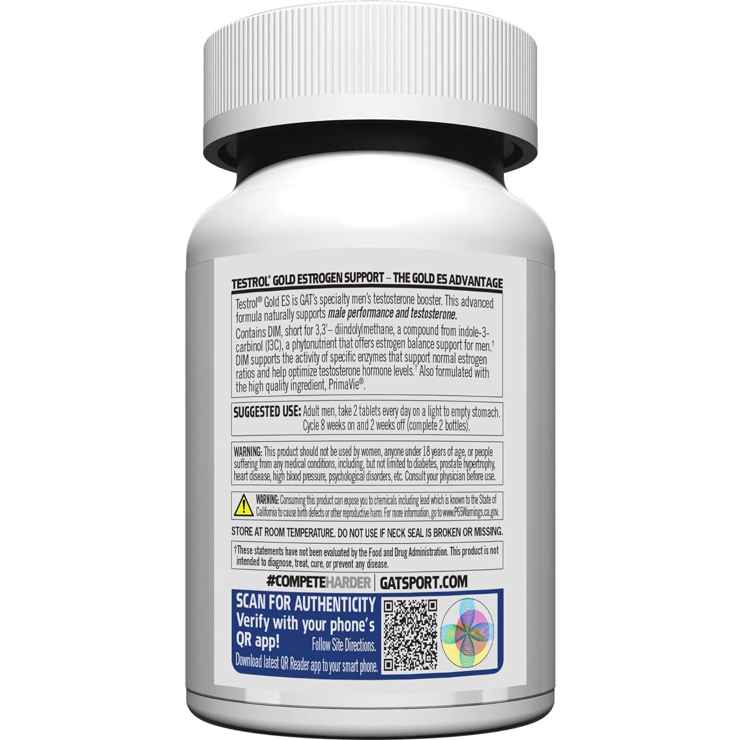 GAT Sport Testrol Gold ES 60 Tabletas - Potenciador de Testosterona