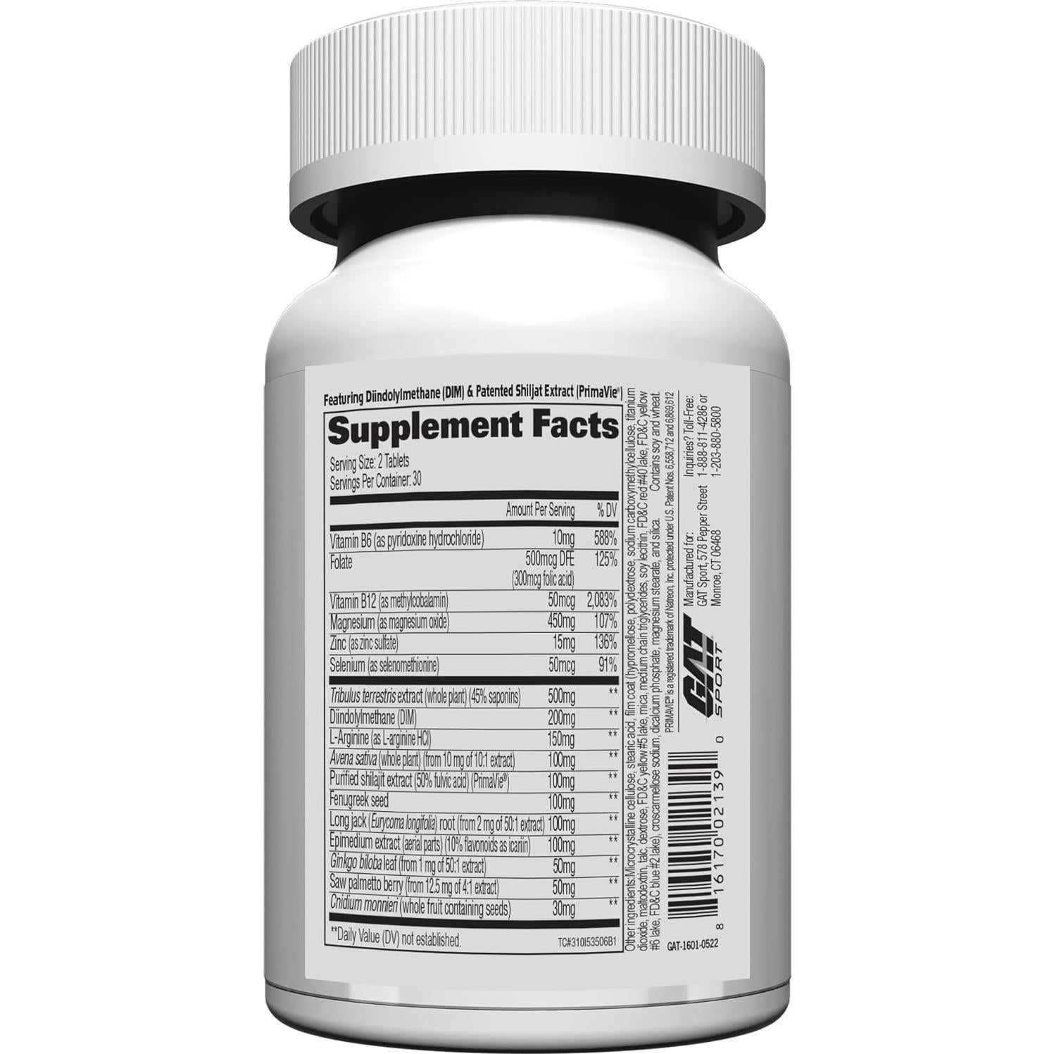 GAT Sport Testrol Gold ES 60 Tabletas - Potenciador de Testosterona