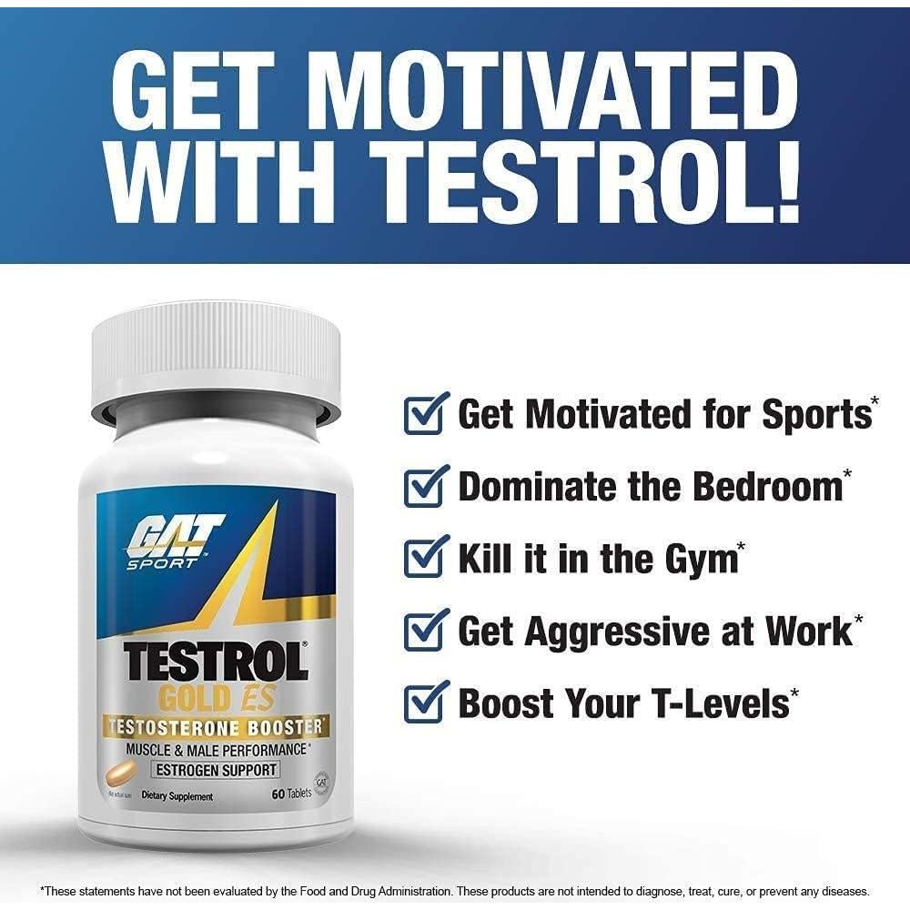 GAT Sport Testrol Gold ES 60 Tabletas - Potenciador de Testosterona