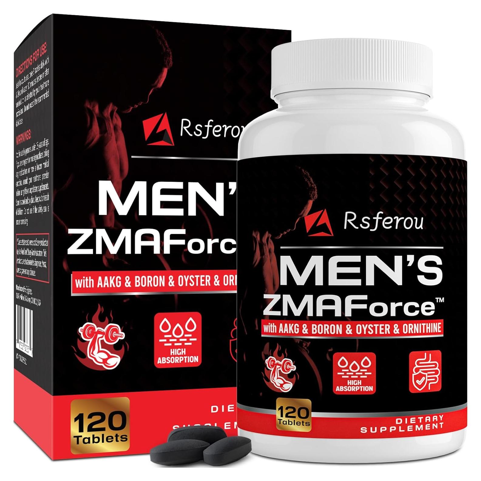 Suplemento ZMAFORCE para hombres - Zinc y Magnesio 120 tabletas