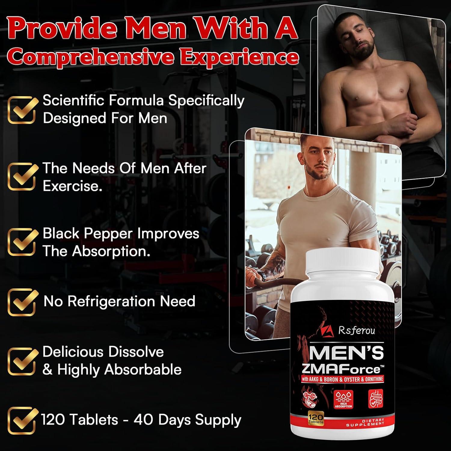 Suplemento ZMAFORCE para hombres - Zinc y Magnesio 120 tabletas