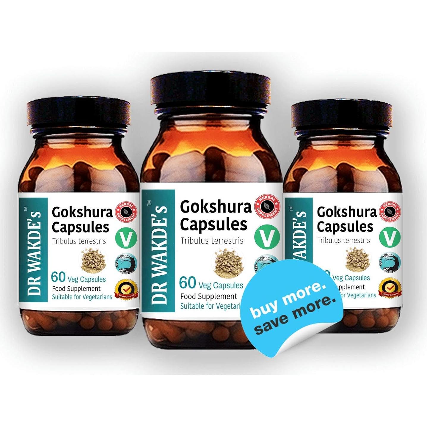 Cápsulas de Gokshura DR WAKDE 60 Veganas 500mg Suplemento Natural