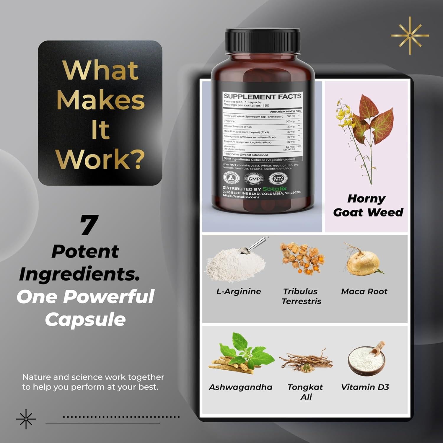 Suplemento Sotalix Ultra Muscle Builder 150 Cápsulas 5 Meses