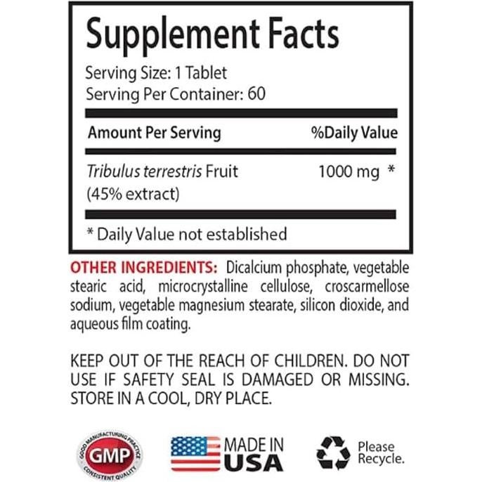 Suplemento de Tribulus Terrestris SWAN LIFE 60 Tabletas 1000mg