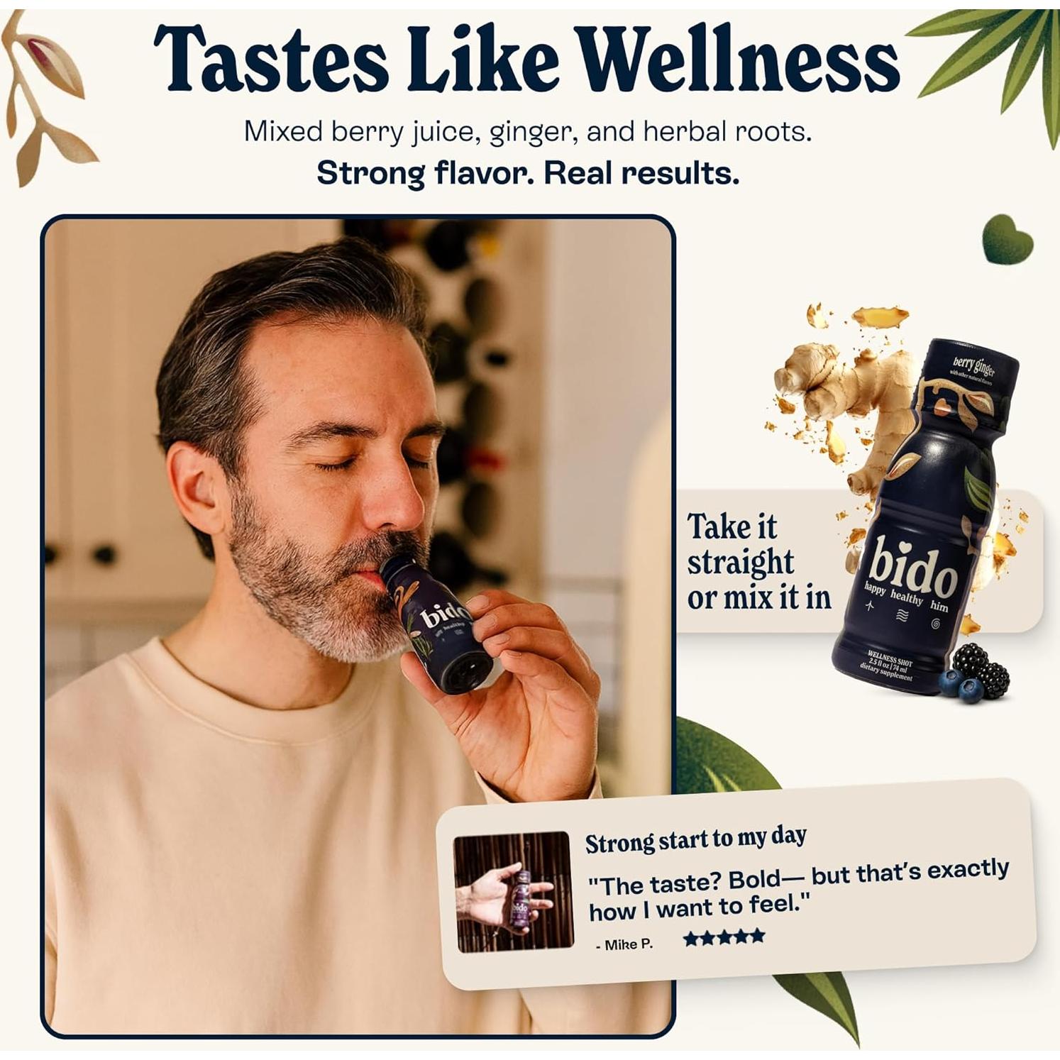 Bido Bebida Herbal de Bienestar para Hombres 15 Unidades