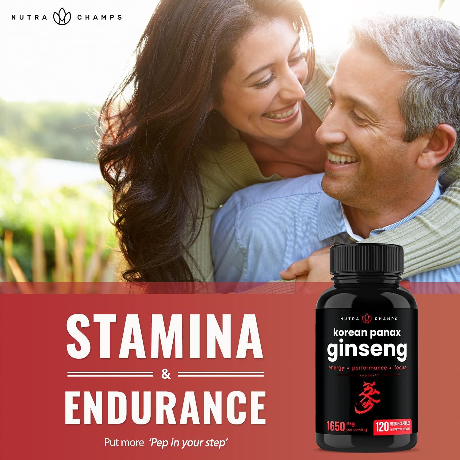 Paquete de Ginseng Coreano y Hierba de Cabra Cornuda NutraChamps