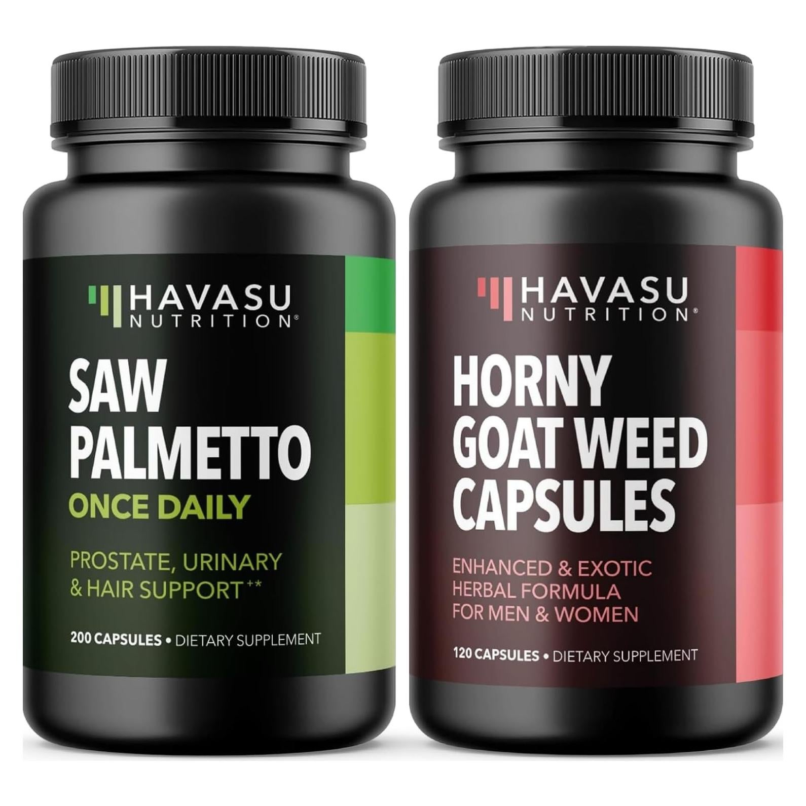 Havasu Nutrition Cápsulas de Hierba de Cabra Horny y Saw Palmetto