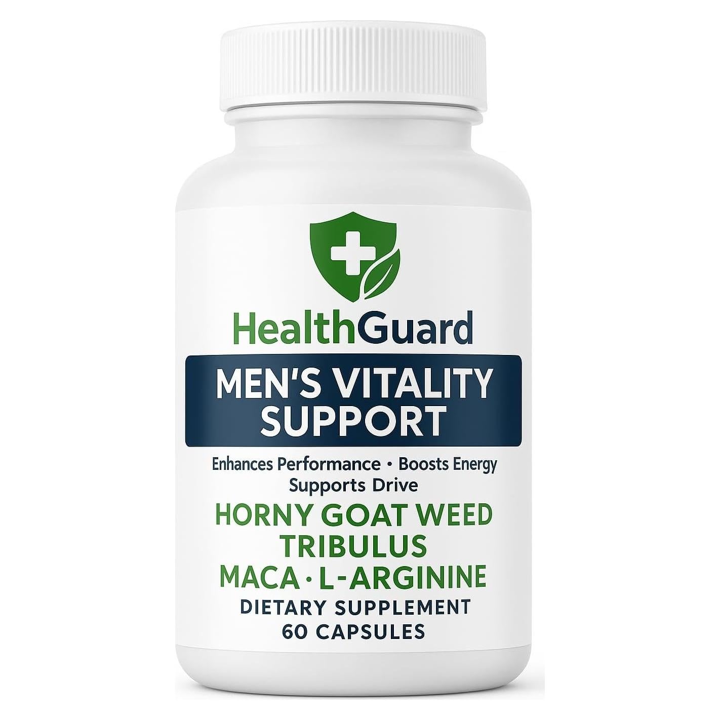 Suplemento Natural HealthGuard Vital Masculino - 60 Cápsulas
