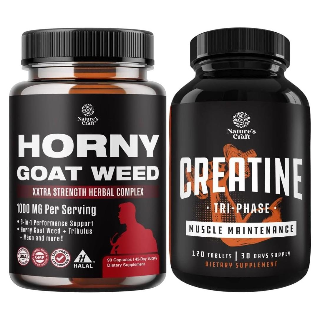 Suplemento de Hierba de Cabra Horny Natures Craft 1000mg