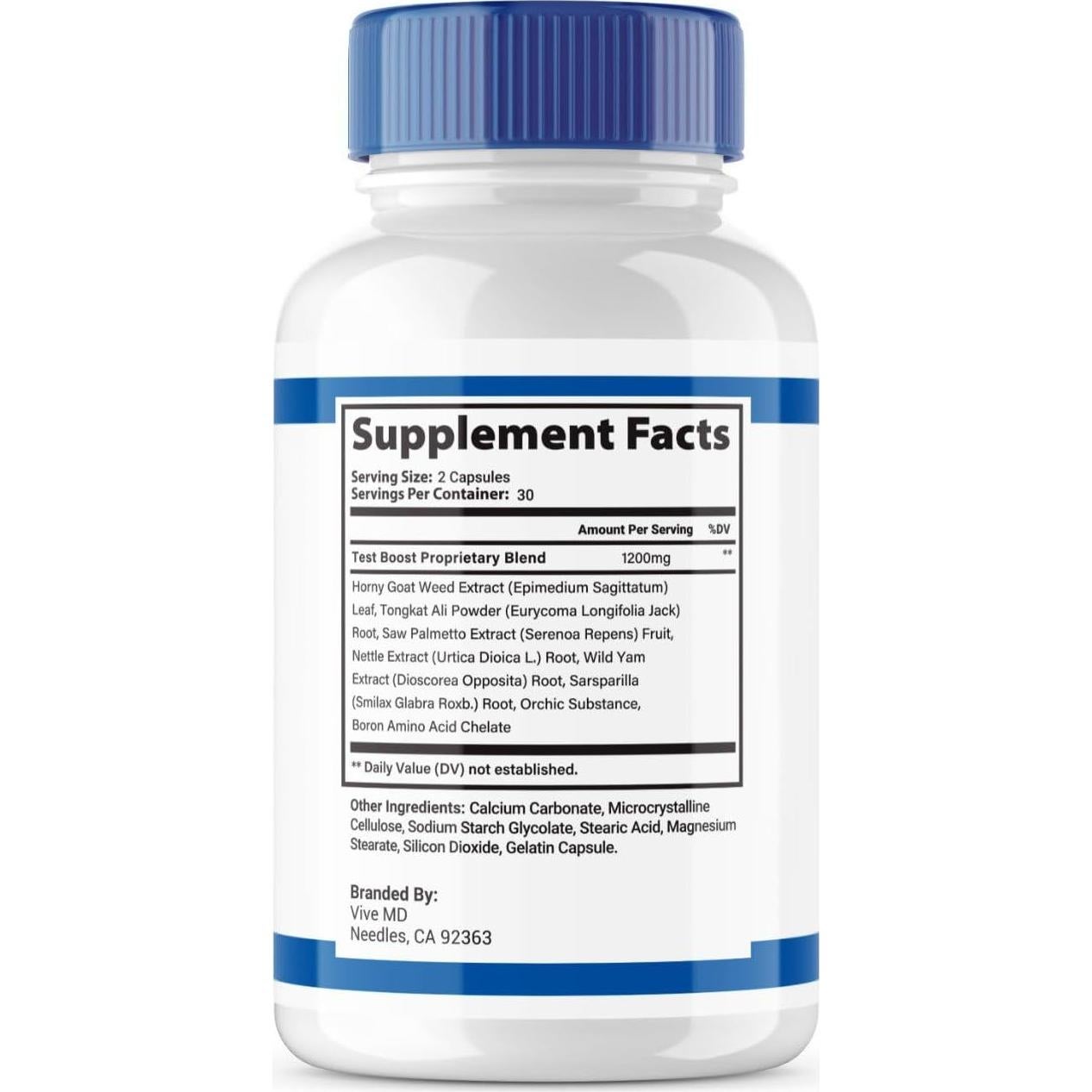 Pastillas VIVE MD Zydenafil 1200mg con Tongkat Ali - 60 Cápsulas