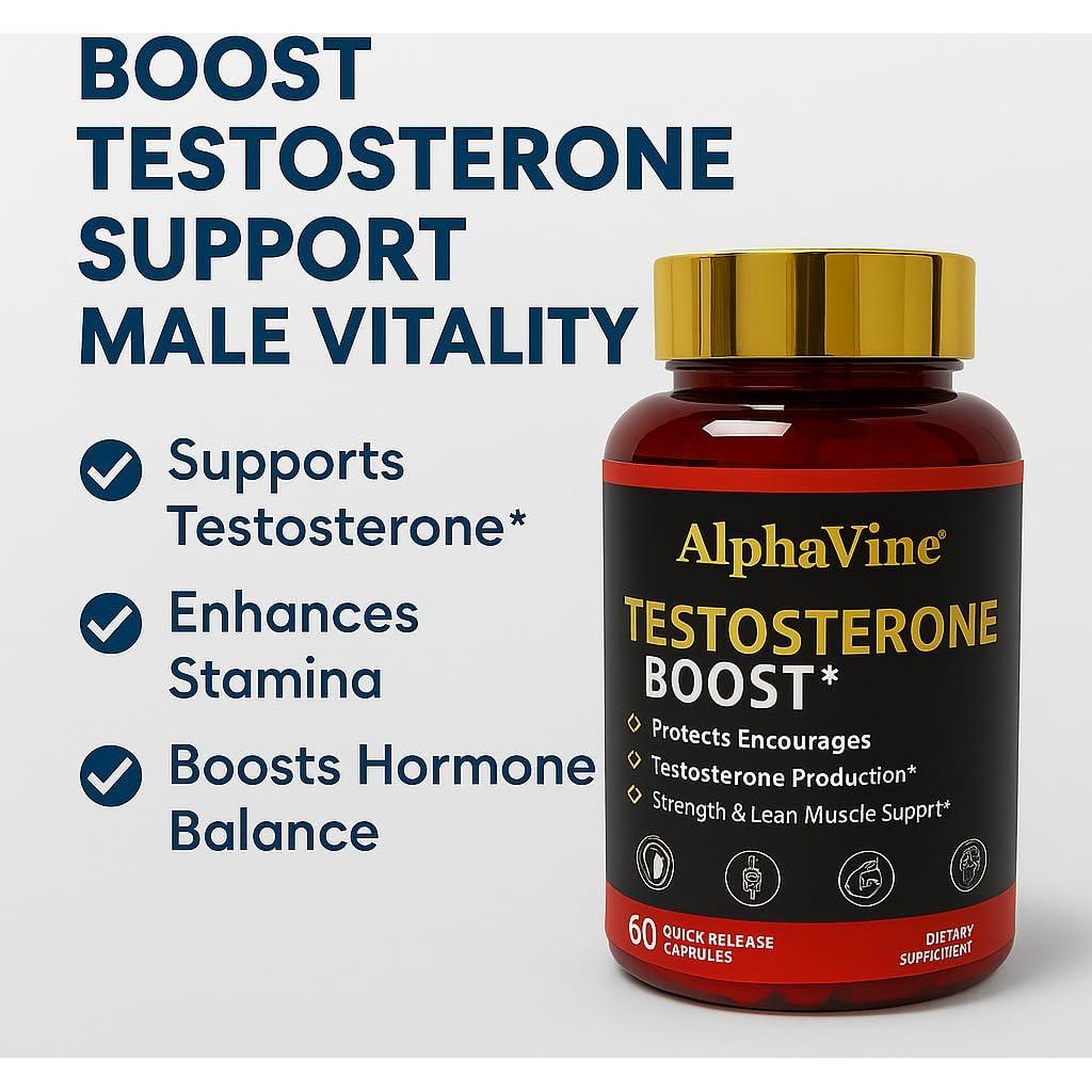Acelerador de Testosterona ALPHAVINE 60 Cápsulas - Vitalidad Masculina
