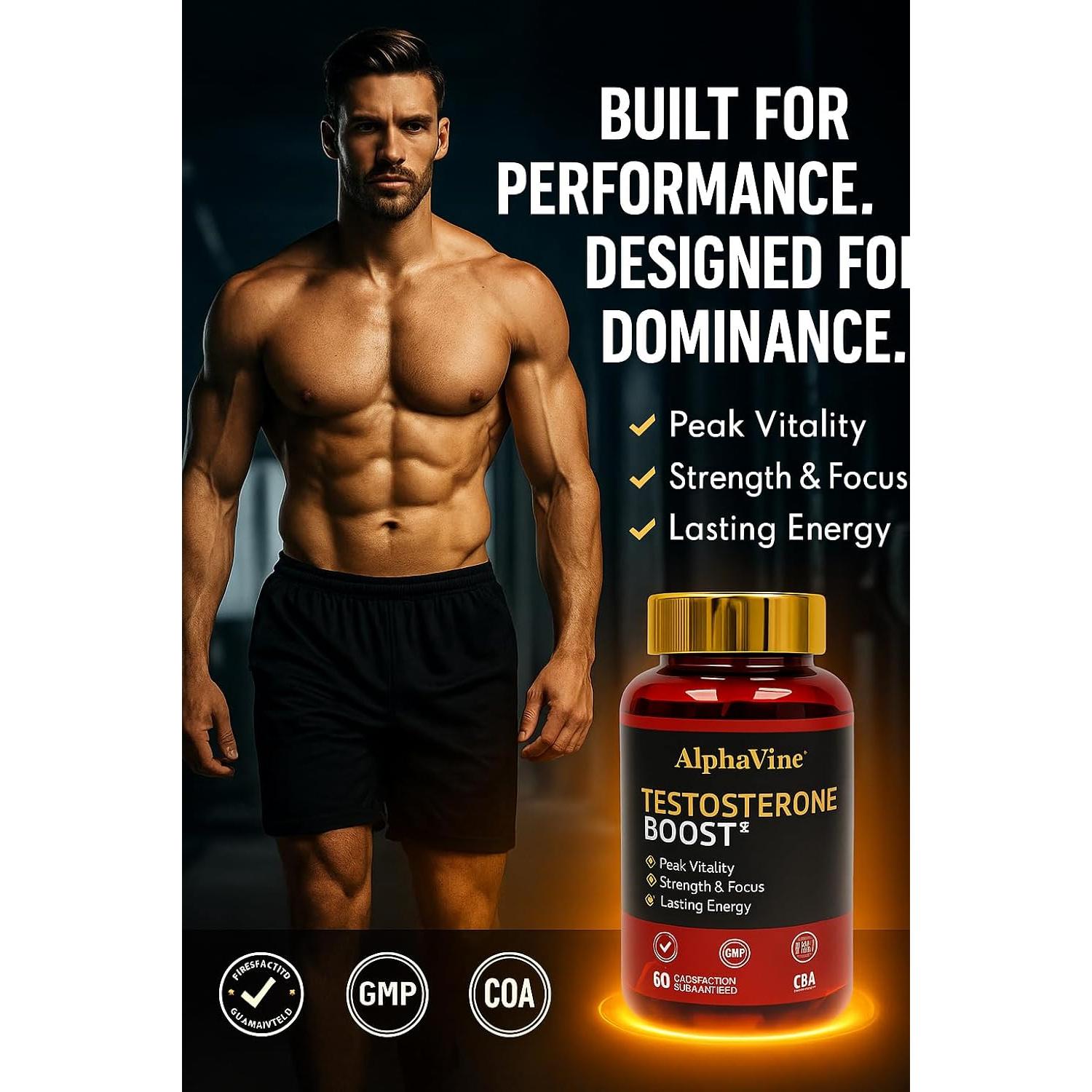 Acelerador de Testosterona ALPHAVINE 60 Cápsulas - Vitalidad Masculina