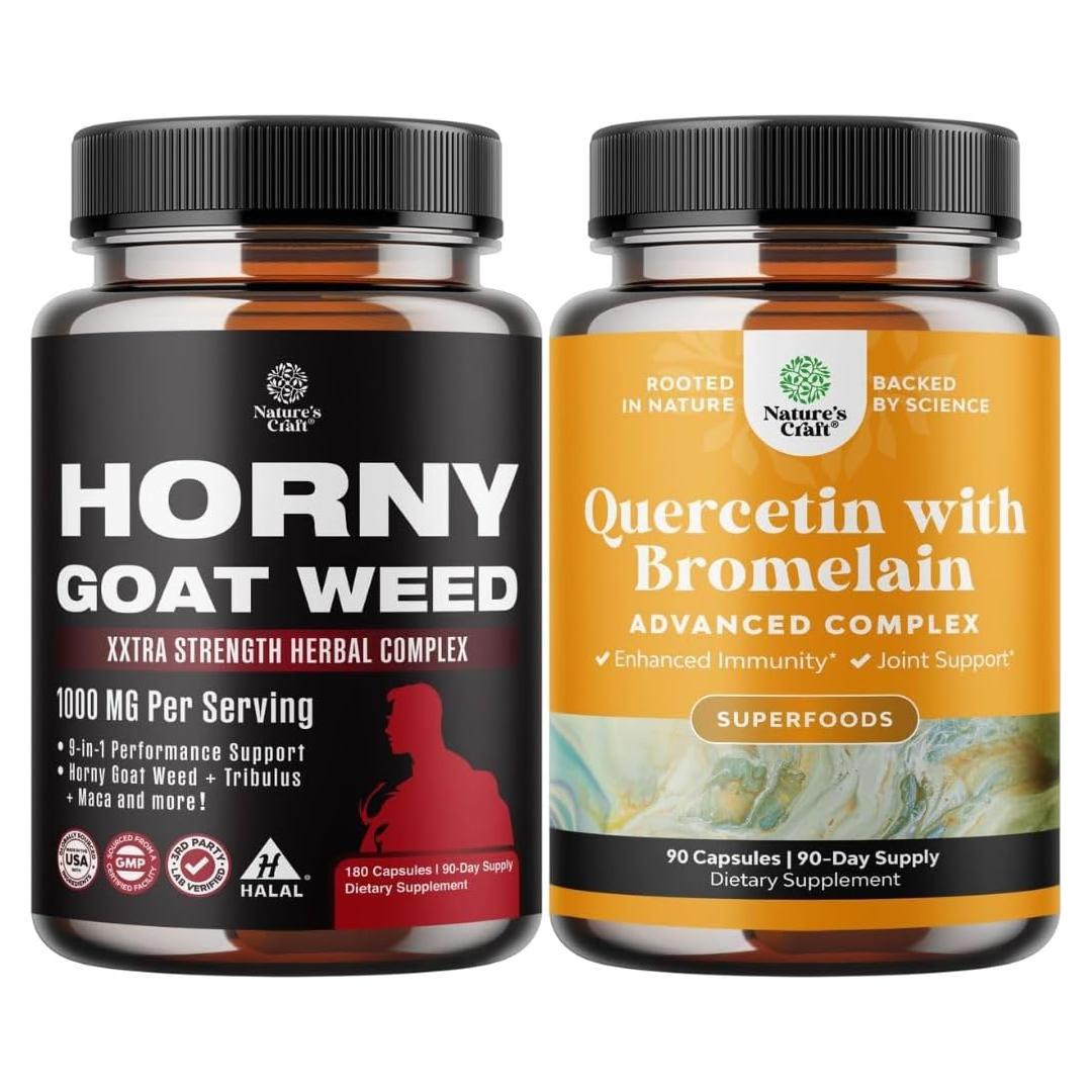 Suplemento de Quercetina 500mg con Hierba de Cabra Horny