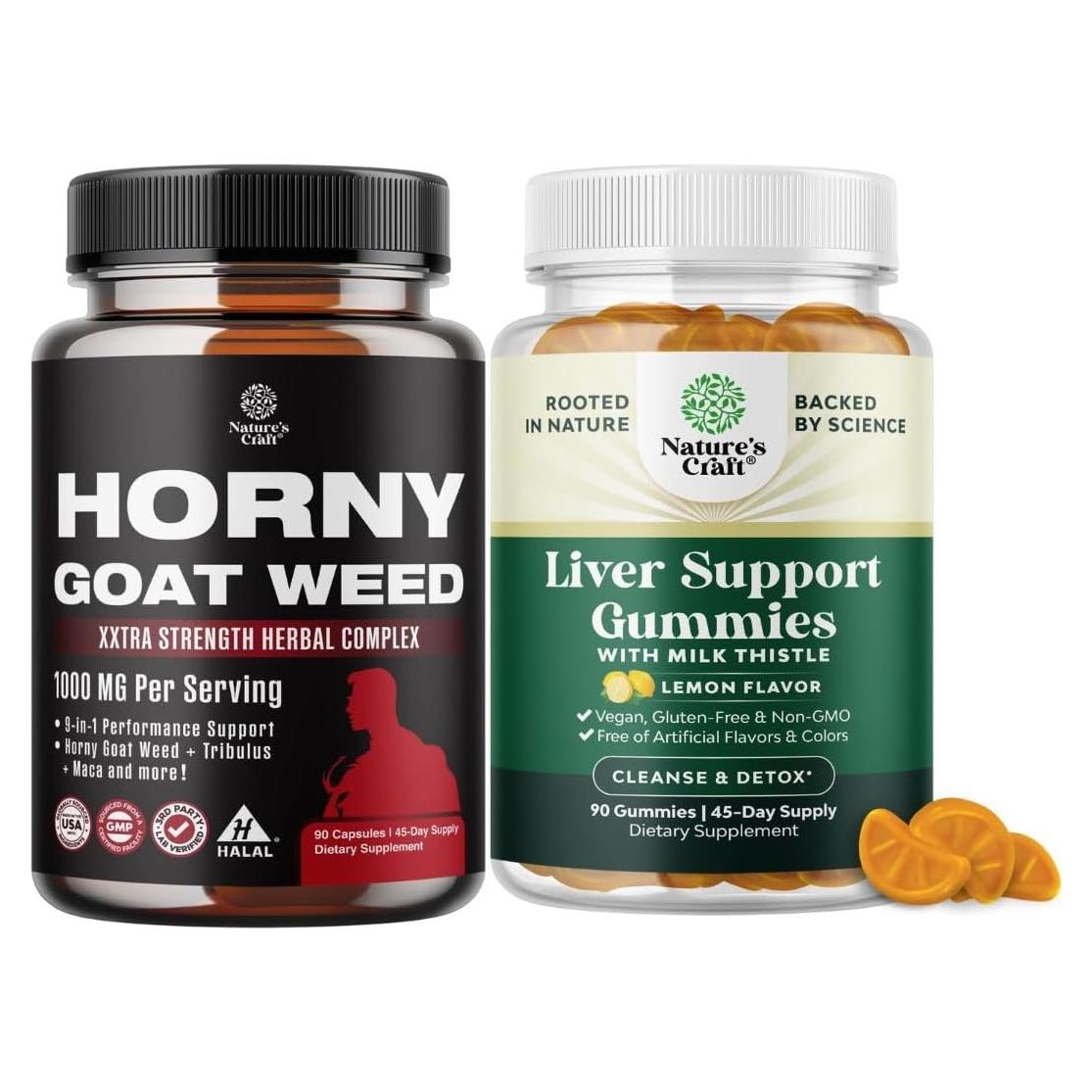 Suplemento Herbal Energizante Natures Craft 1000mg - Gominolas