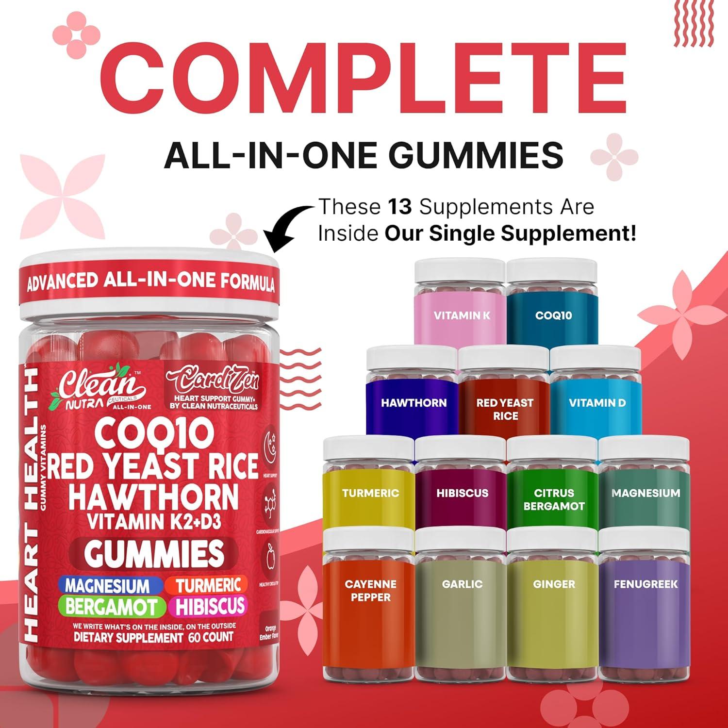 Gomitas Clean Nutraceuticals CoQ10 60 gomitas Suplemento Salud Cardíaca