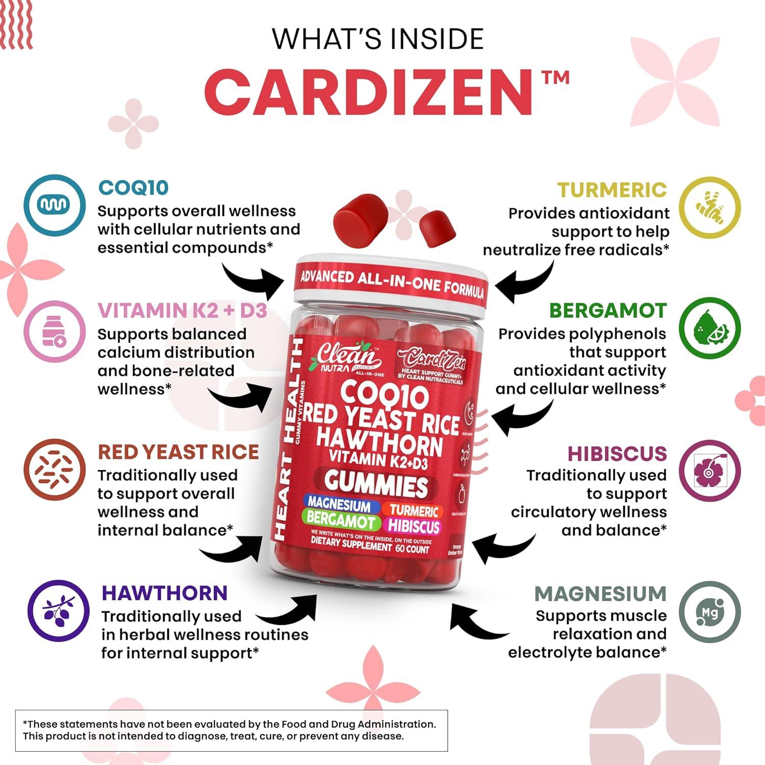 Gomitas Clean Nutraceuticals CoQ10 60 gomitas Suplemento Salud Cardíaca