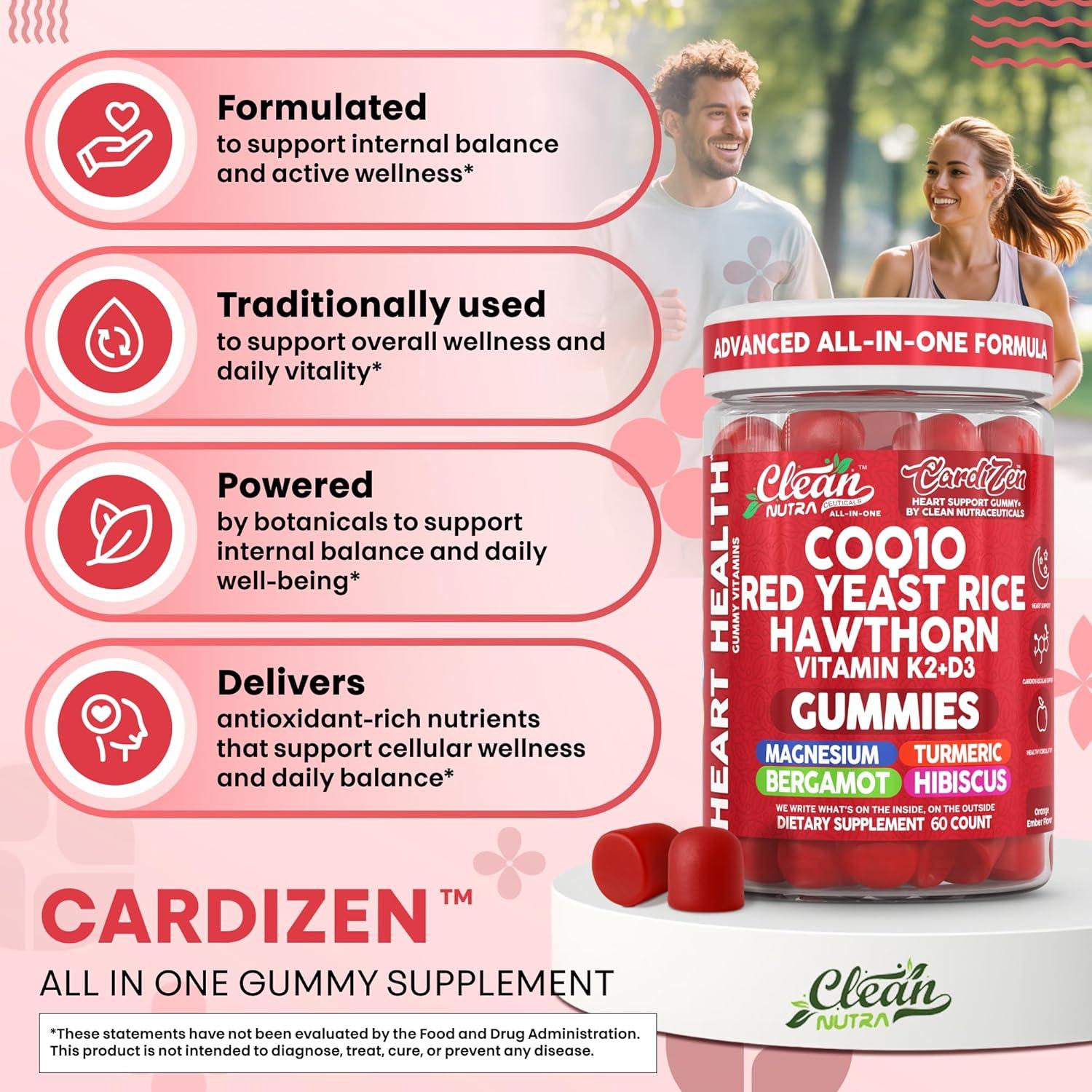 Gomitas Clean Nutraceuticals CoQ10 60 gomitas Suplemento Salud Cardíaca