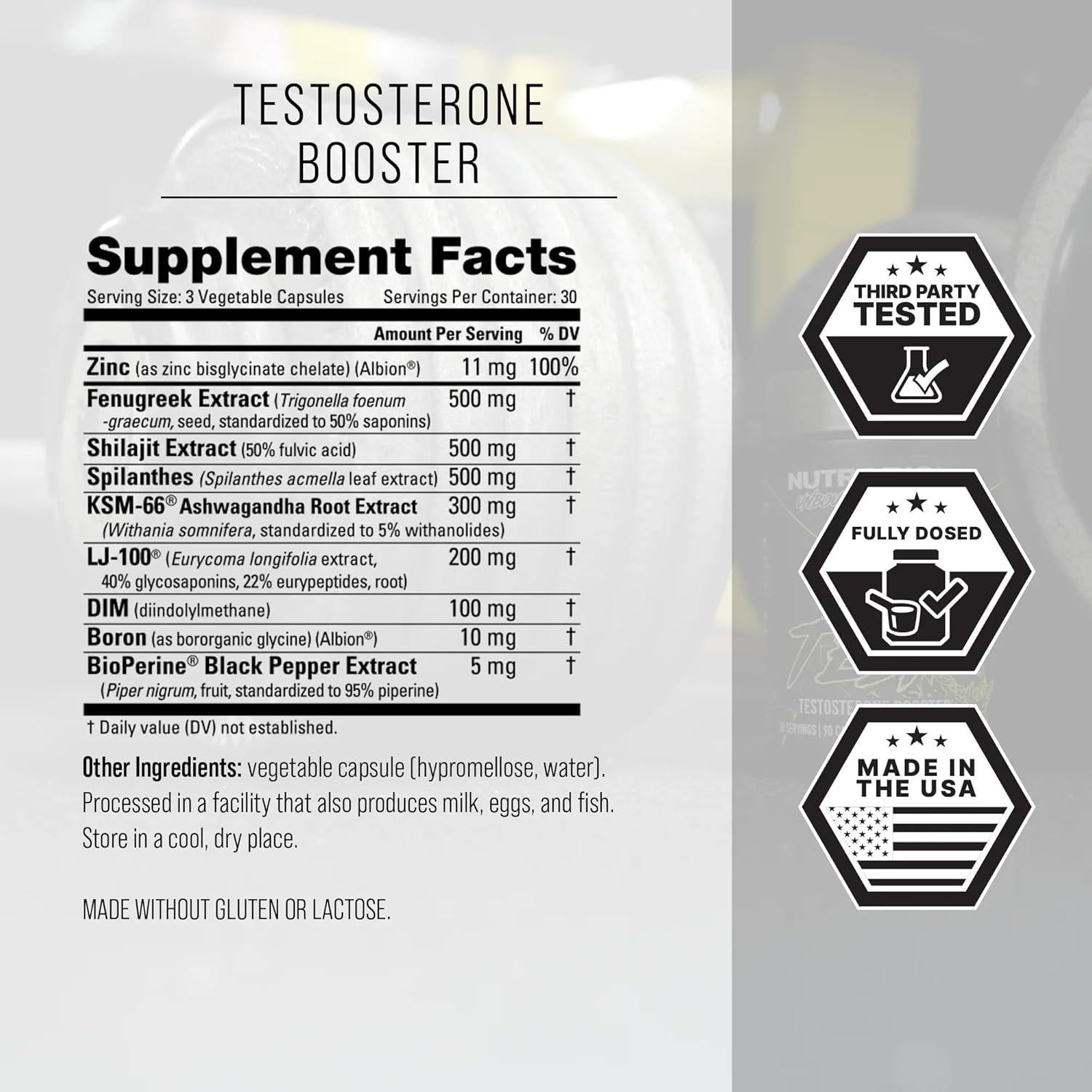 NutraBio Unbound Test, Suplemento Testosterona 90 Cápsulas