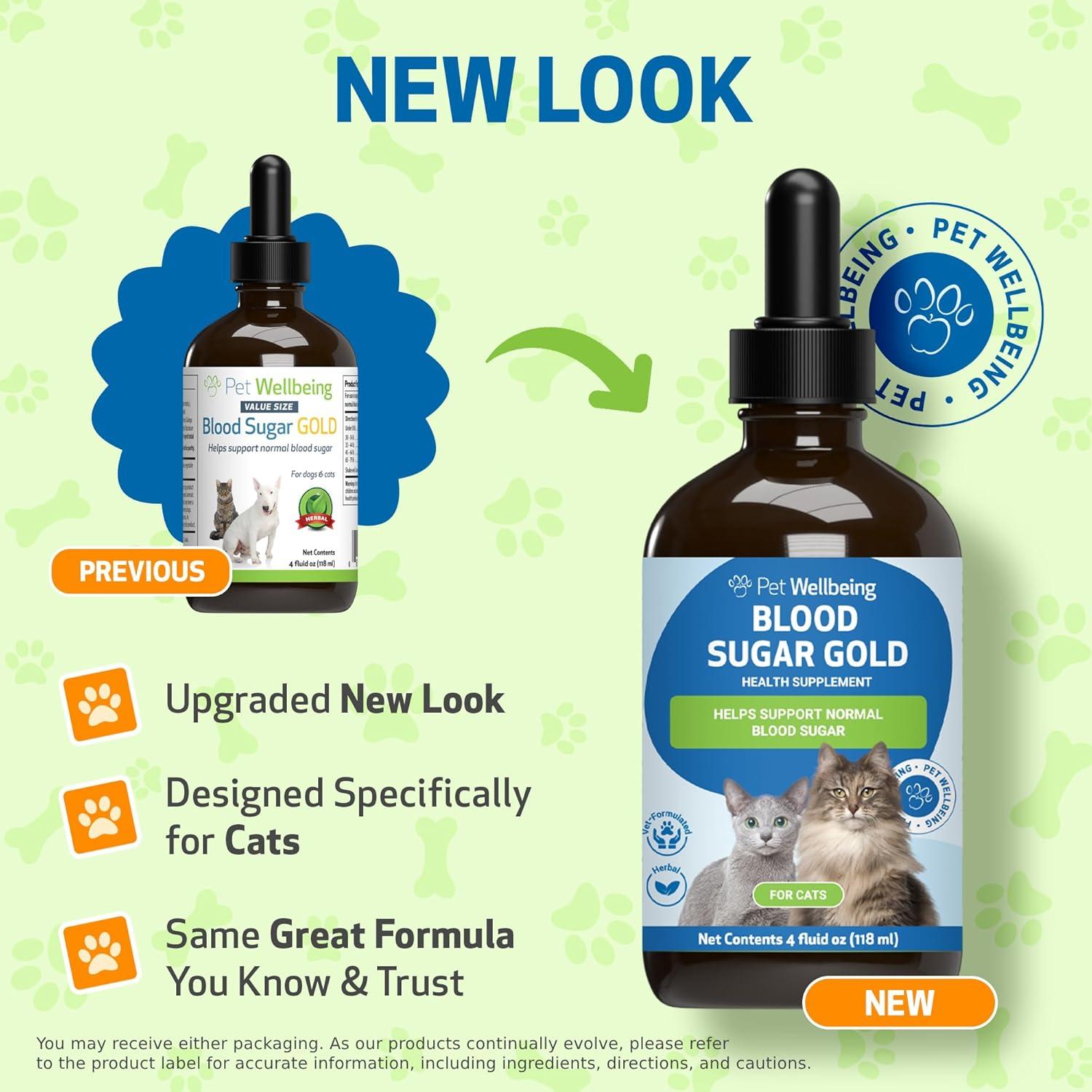 Suplemento Líquido para Gatos Pet Wellbeing Blood Sugar Gold 118ml