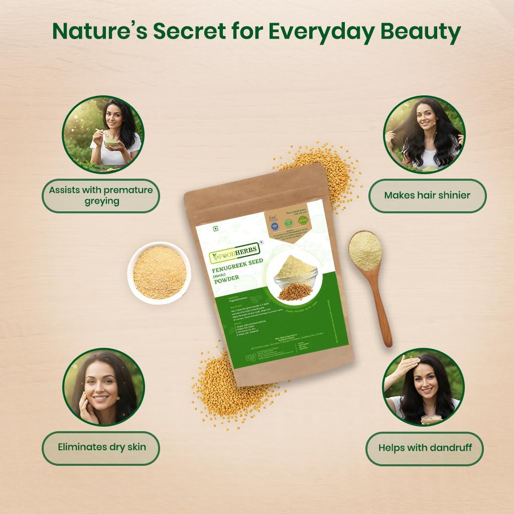 Polvo de Fenogreco Foodherbs 200 g - Semillas de Methi Natural