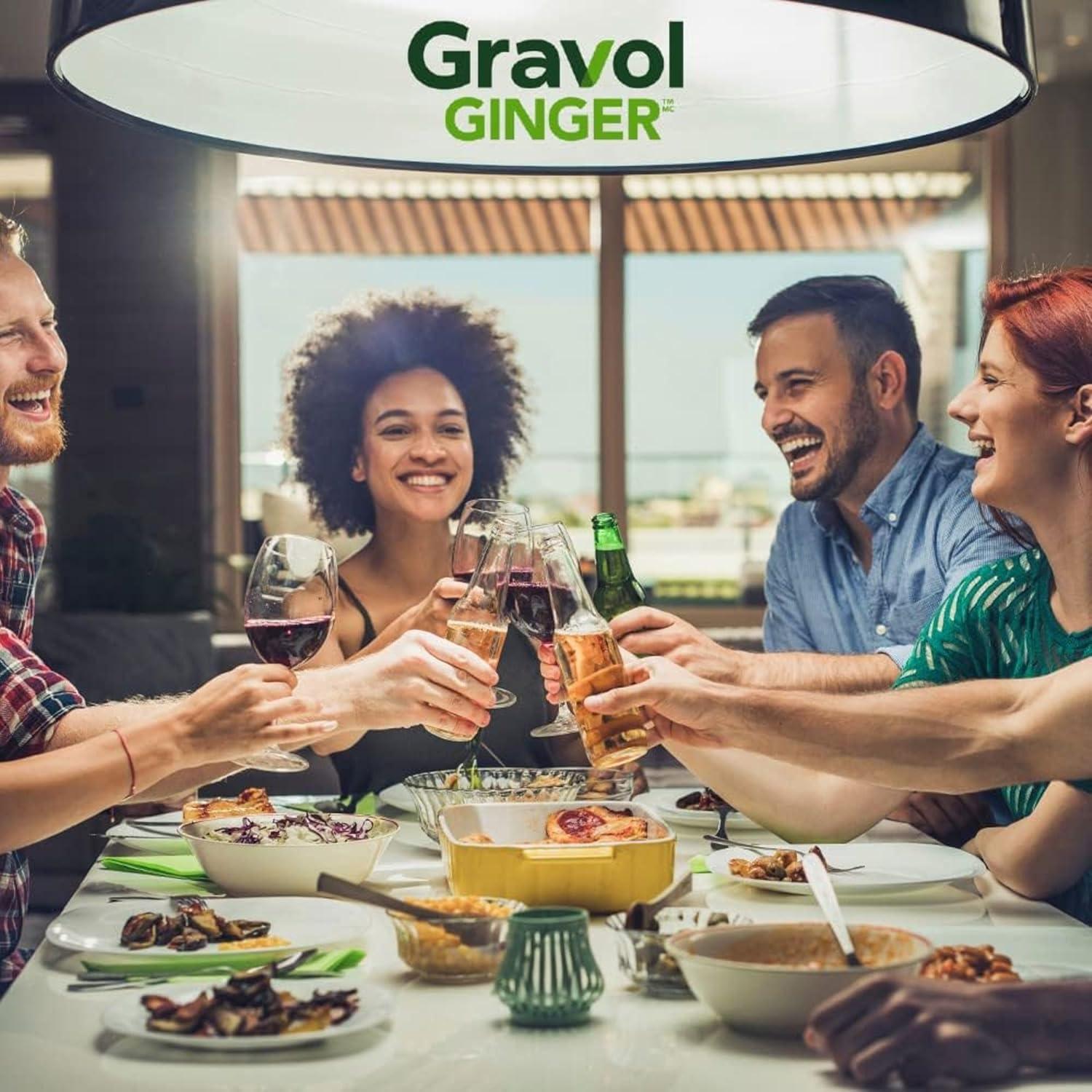 Tabletas de Jengibre Gravol 20ct - Alivio Náuseas y Vómitos