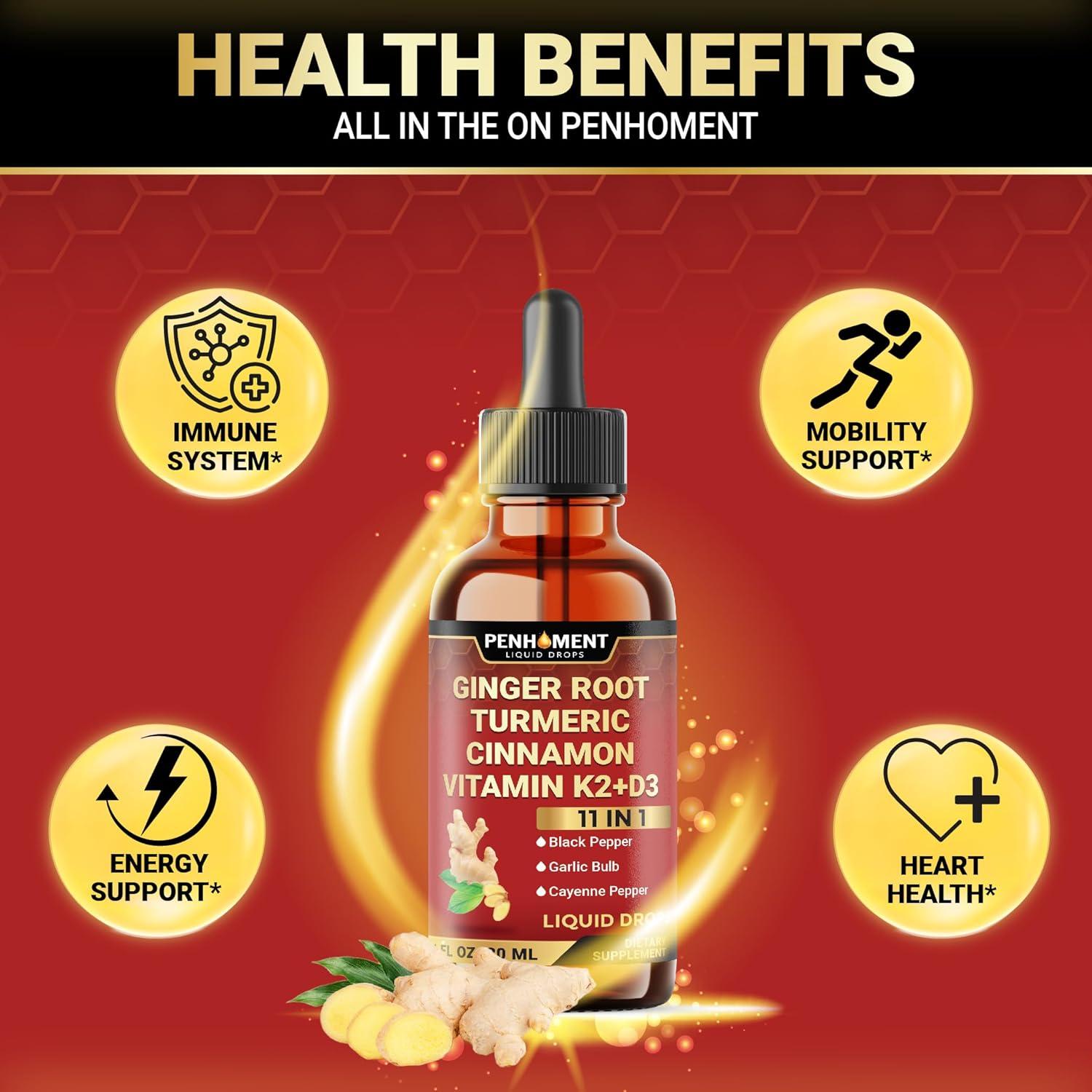 Extracto de Jengibre Líquido 11 en 1 PENHOMENT 29.57 ml