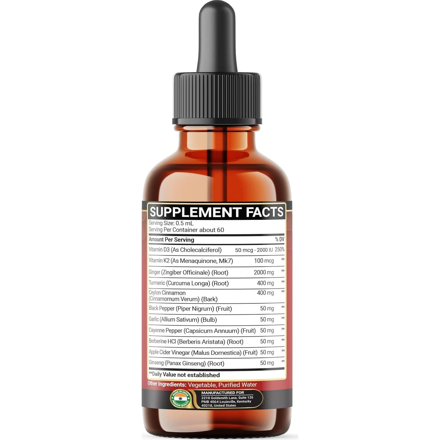 Extracto de Jengibre Líquido 11 en 1 PENHOMENT 29.57 ml