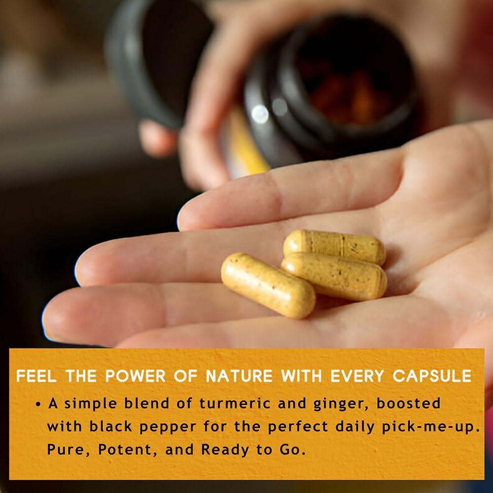 Cápsulas de Cúrcuma y Jengibre Hebhac 1000 mg 120 Unidades