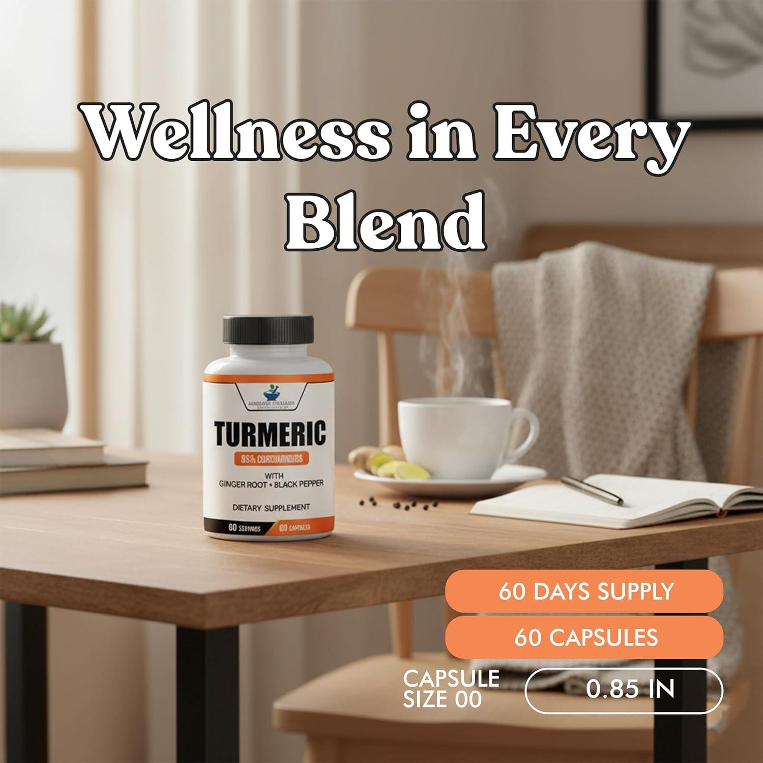 Extracto de Cúrcuma American Standard - 95% Curcumina 60 Cápsulas Veganas