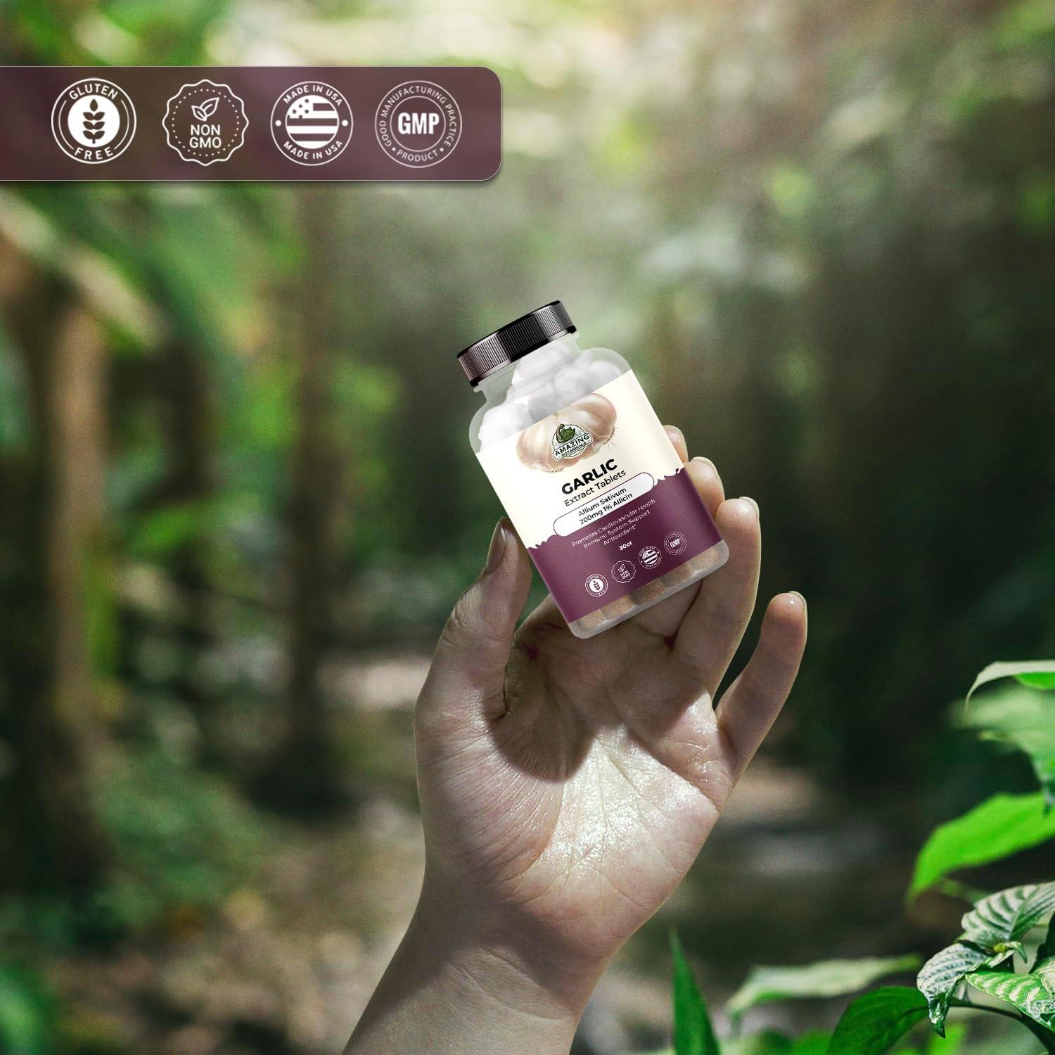 Tabletas de Ajo Amazing Botanicals 200mg - 30 Unidades