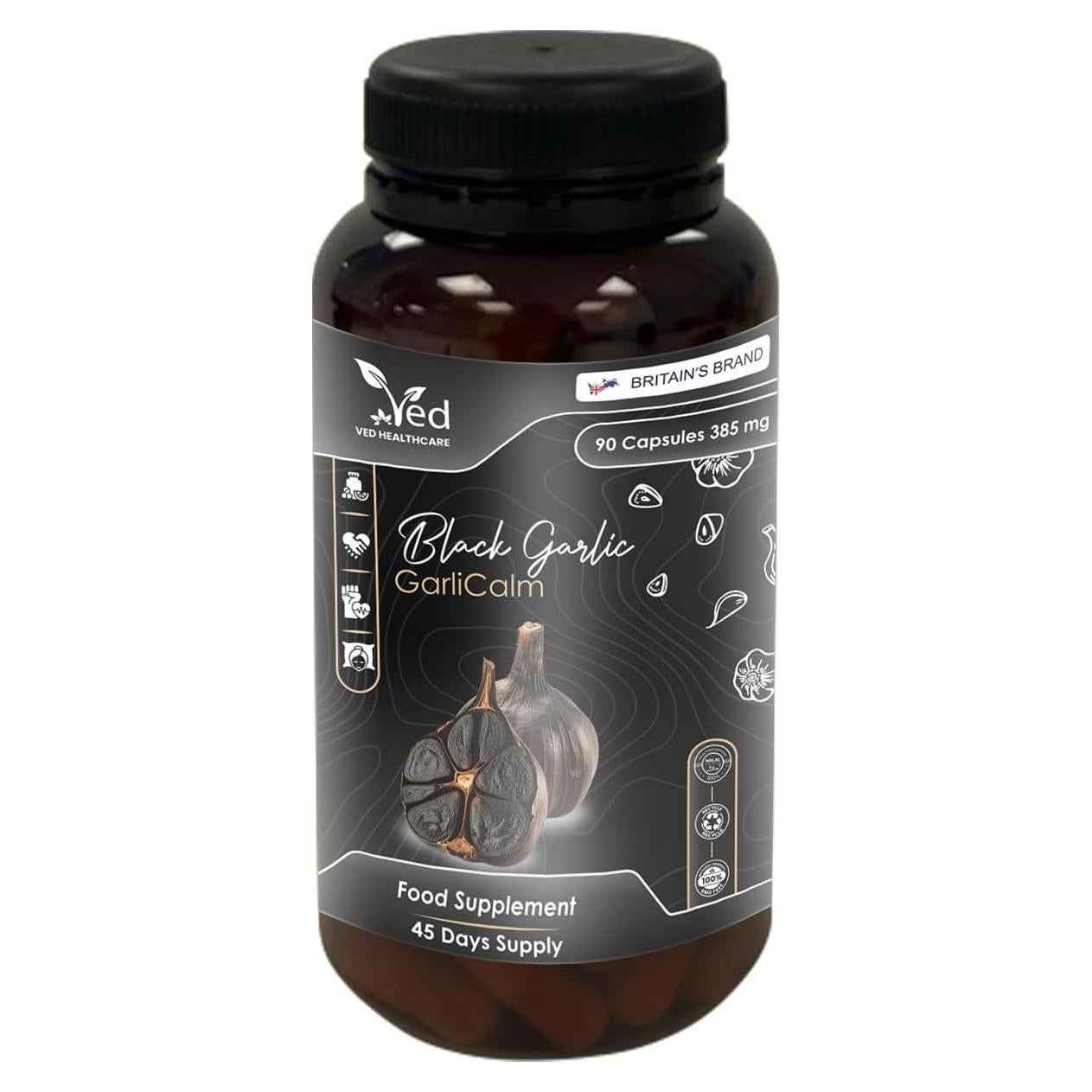 Ved GarliCalm 90 Cápsulas - Suplemento Ajo Negro Sin Olor