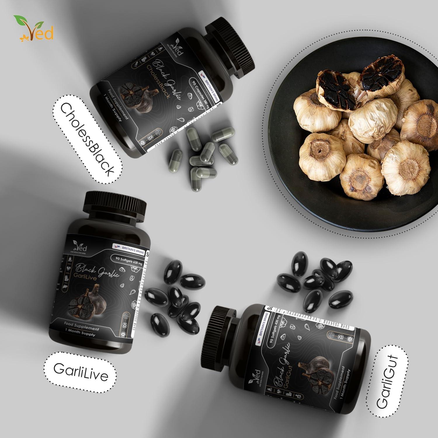 Ved GarliCalm 90 Cápsulas - Suplemento Ajo Negro Sin Olor