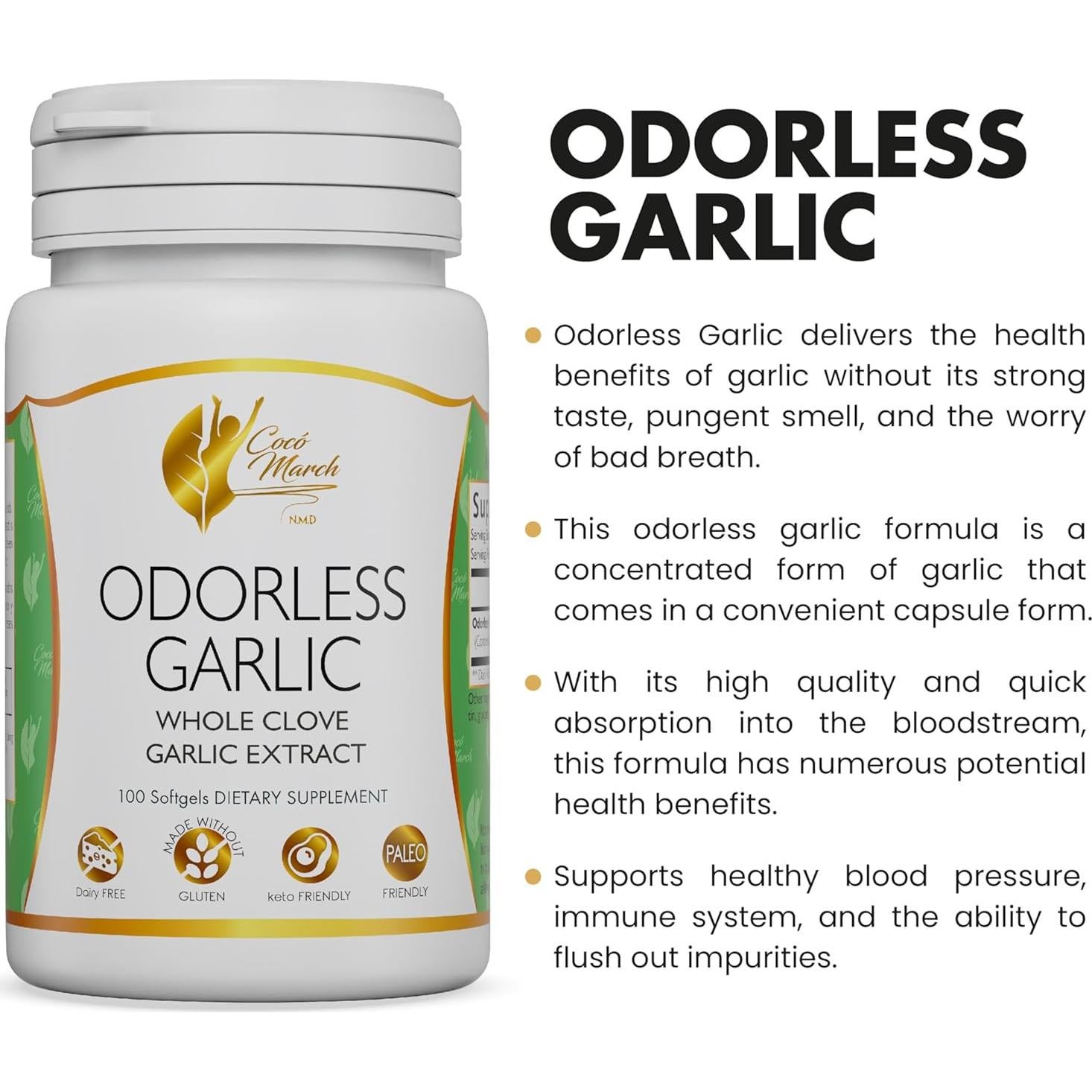 Aceite de Ajo Sin Olor Cocó March N.M.D - 50 Porciones