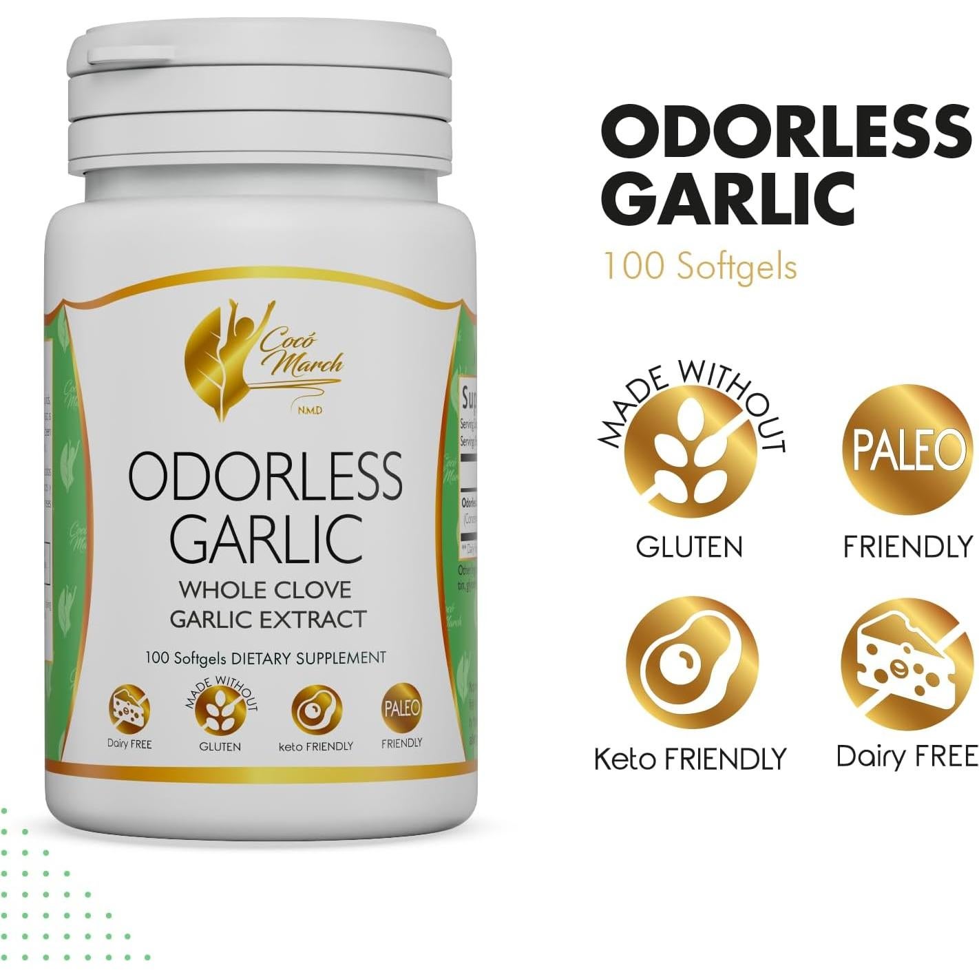 Aceite de Ajo Sin Olor Cocó March N.M.D - 50 Porciones