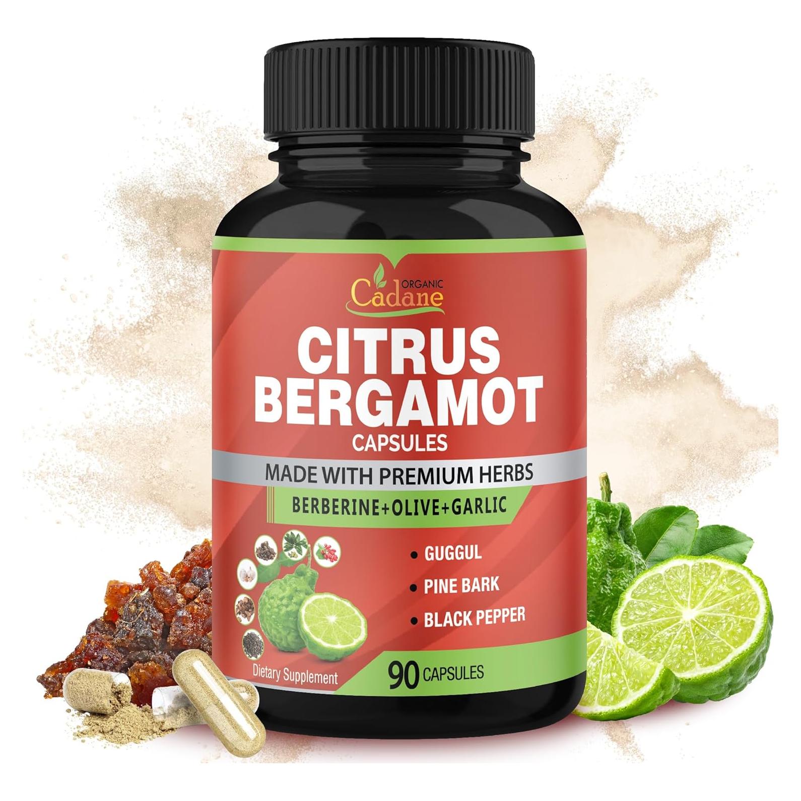 Suplemento Orgánico de Bergamota Cadane 90 Cápsulas 3 Meses