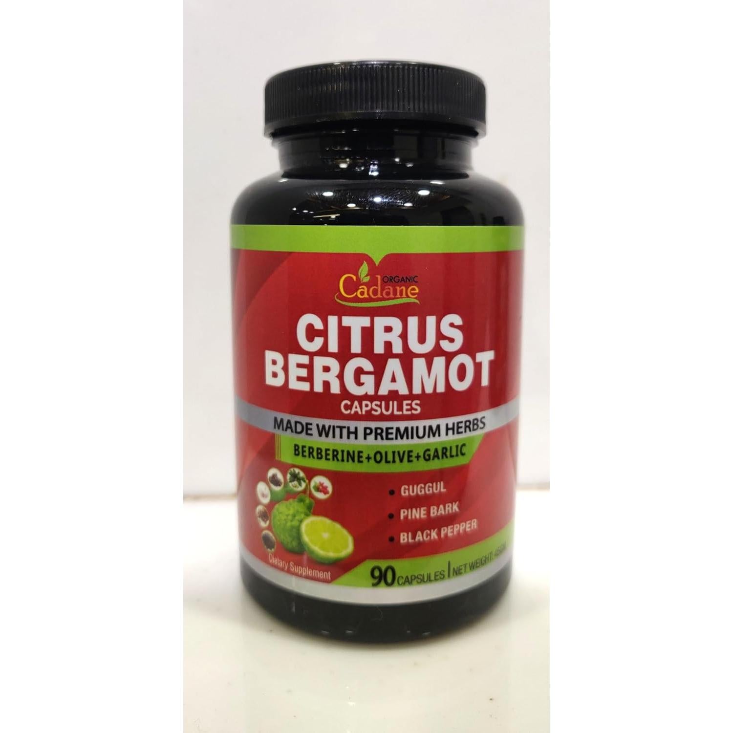 Suplemento Orgánico de Bergamota Cadane 90 Cápsulas 3 Meses