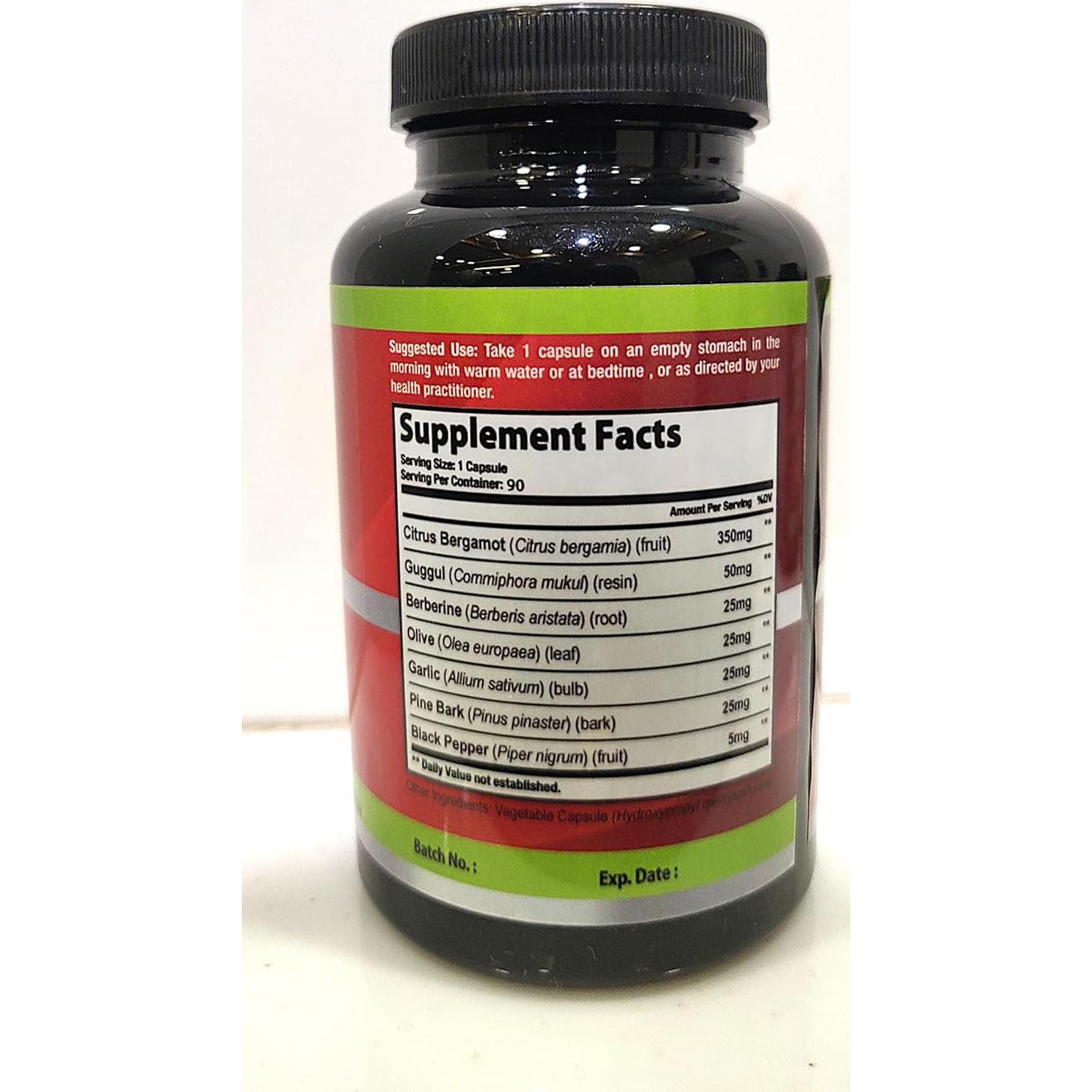 Suplemento Orgánico de Bergamota Cadane 90 Cápsulas 3 Meses