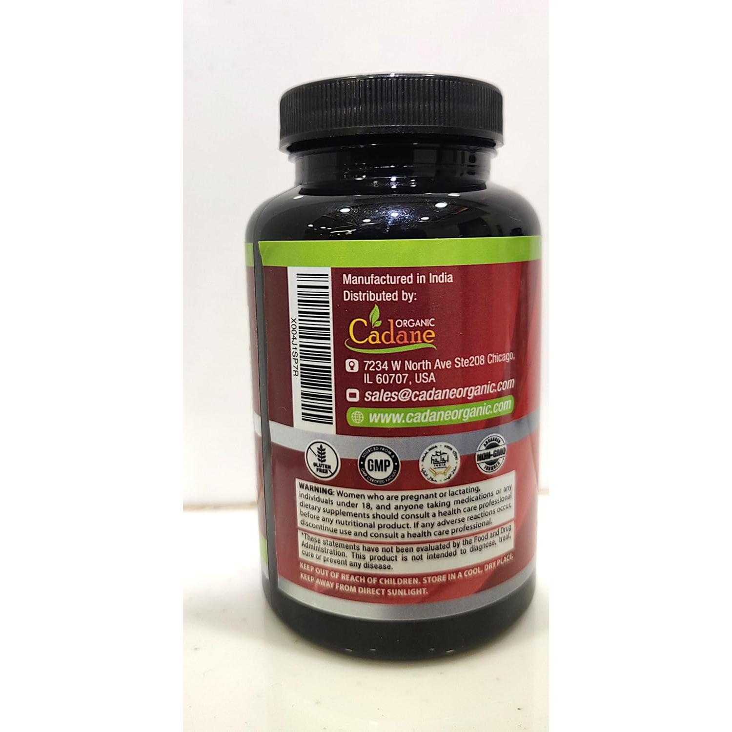 Suplemento Orgánico de Bergamota Cadane 90 Cápsulas 3 Meses