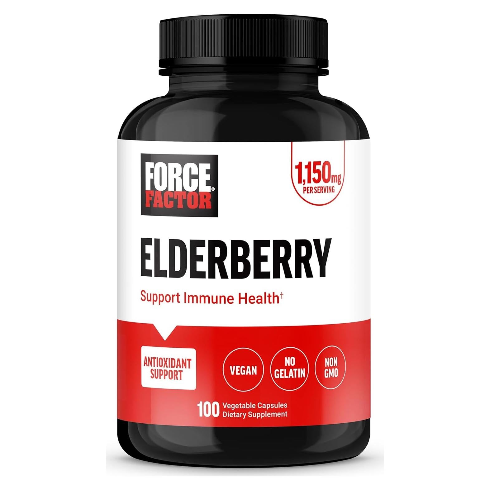 Cápsulas de Saúco Force Factor 100 Veganas Antioxidantes