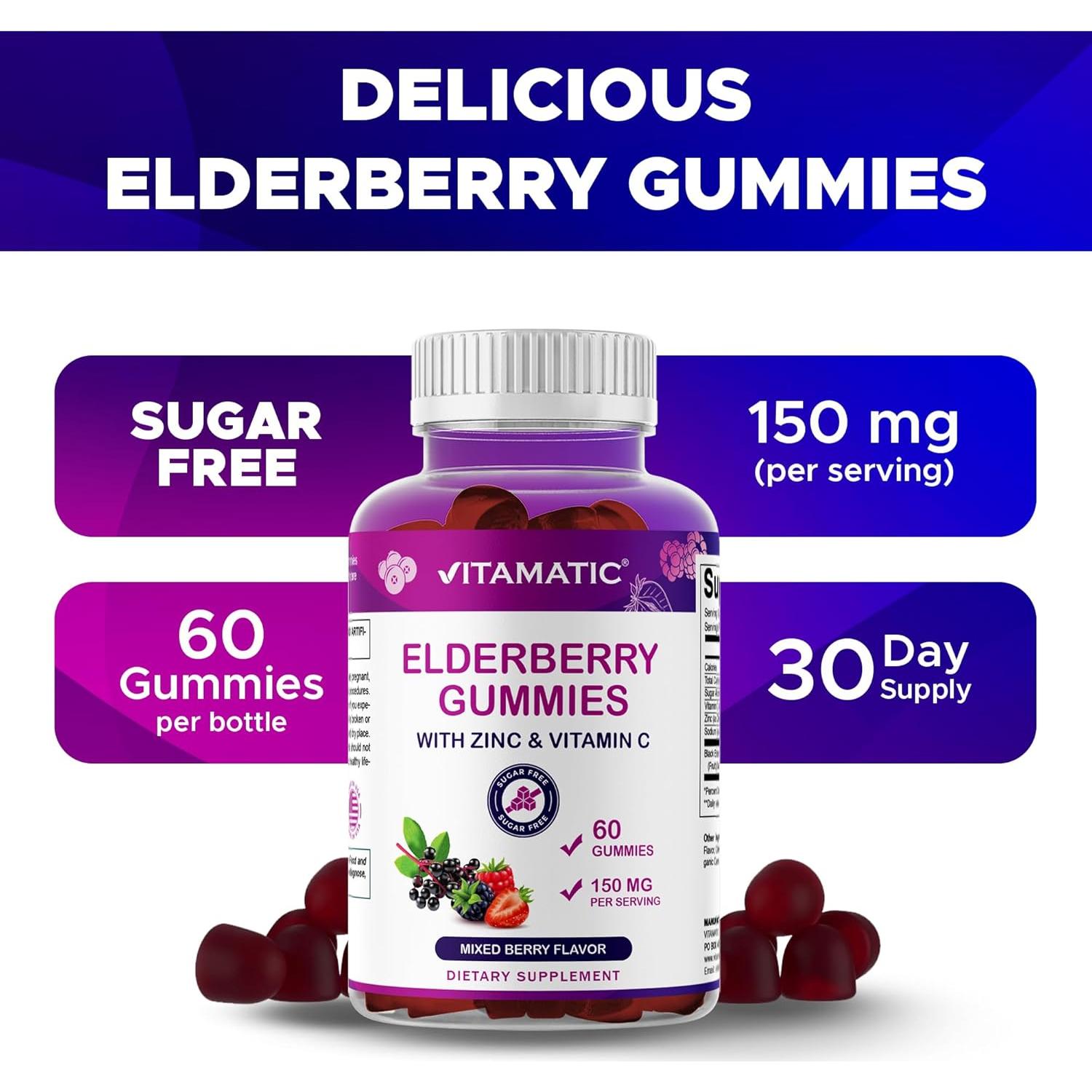 Gomitas Vitamatic con Vitamina C y Zinc - 60 Unidades - Veganas