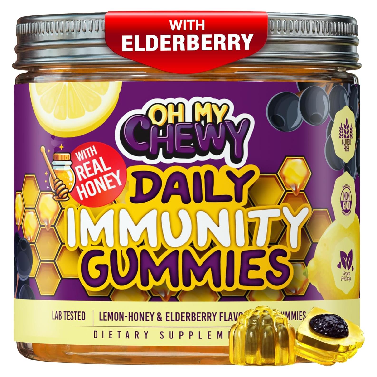 Gomitas Inmunológicas Oh My Chewy - Miel y Limón - 60 Unidades