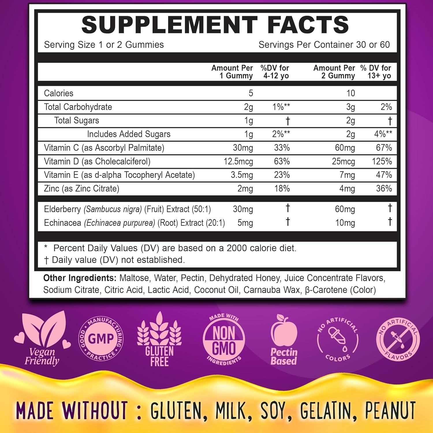 Gomitas Inmunológicas Oh My Chewy - Miel y Limón - 60 Unidades