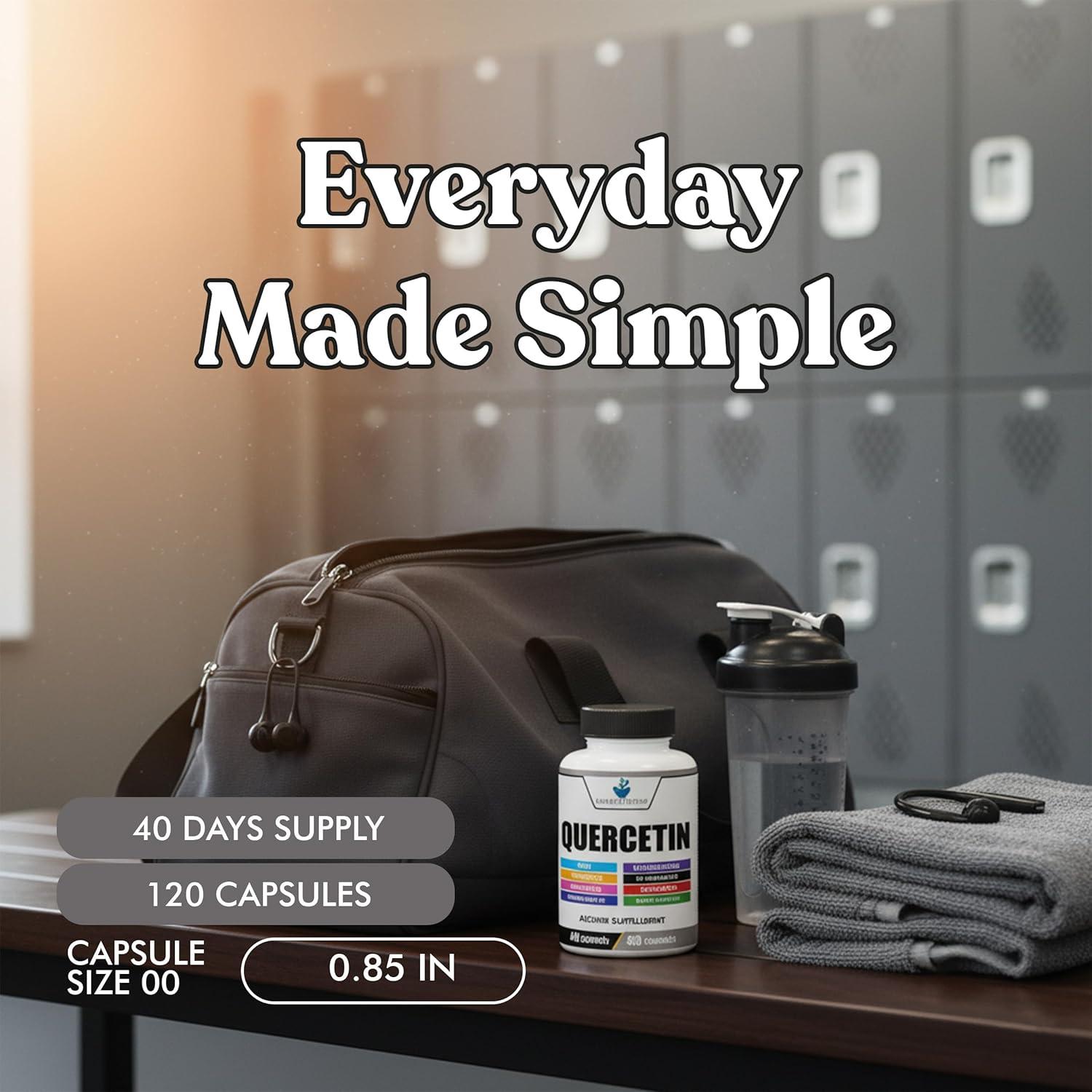 Suplementos American Standard Quercetina 1000mg con Zinc y Vitamina C - 120 Cápsulas