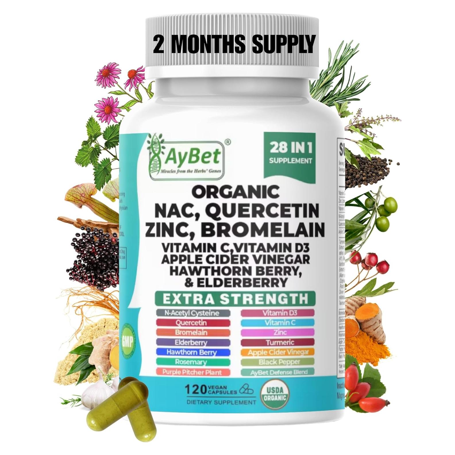 Suplemento Inmunológico AyBet 120 Cápsulas Veganas 28 en 1